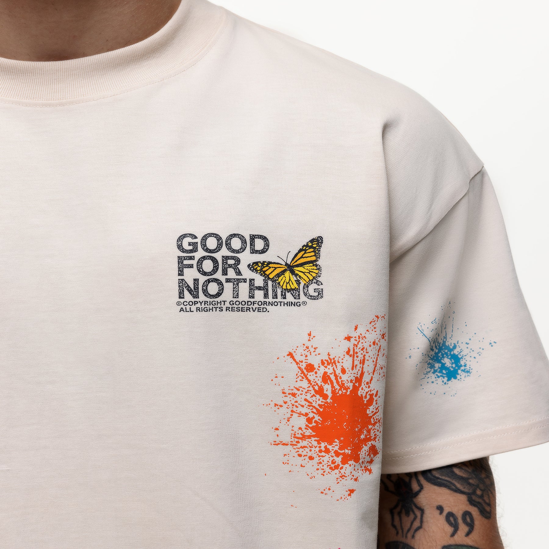 Pigment Butterfly Paint Cream T-shirt - Image 4