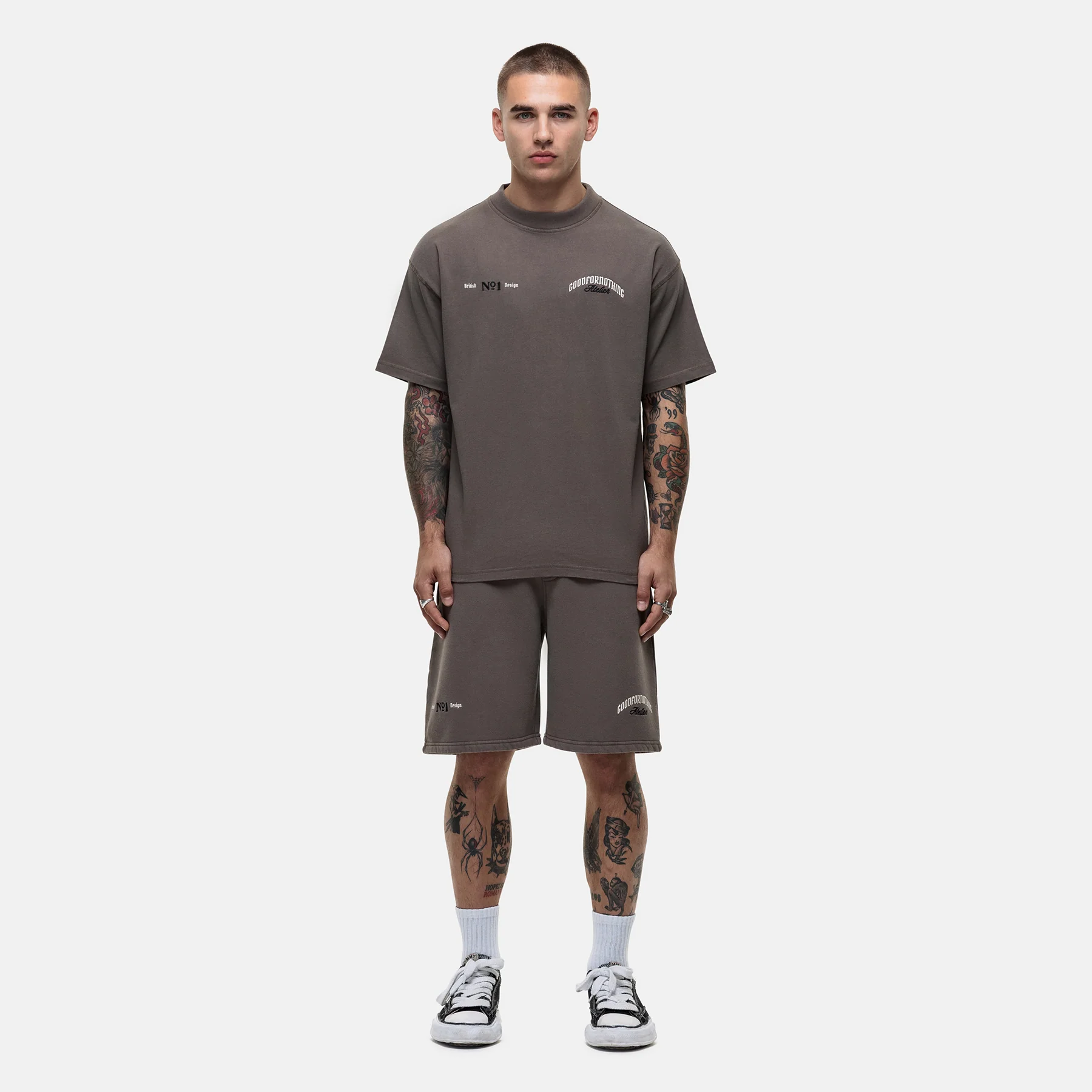 Antiquity Washed Taupe Shorts - Image 3