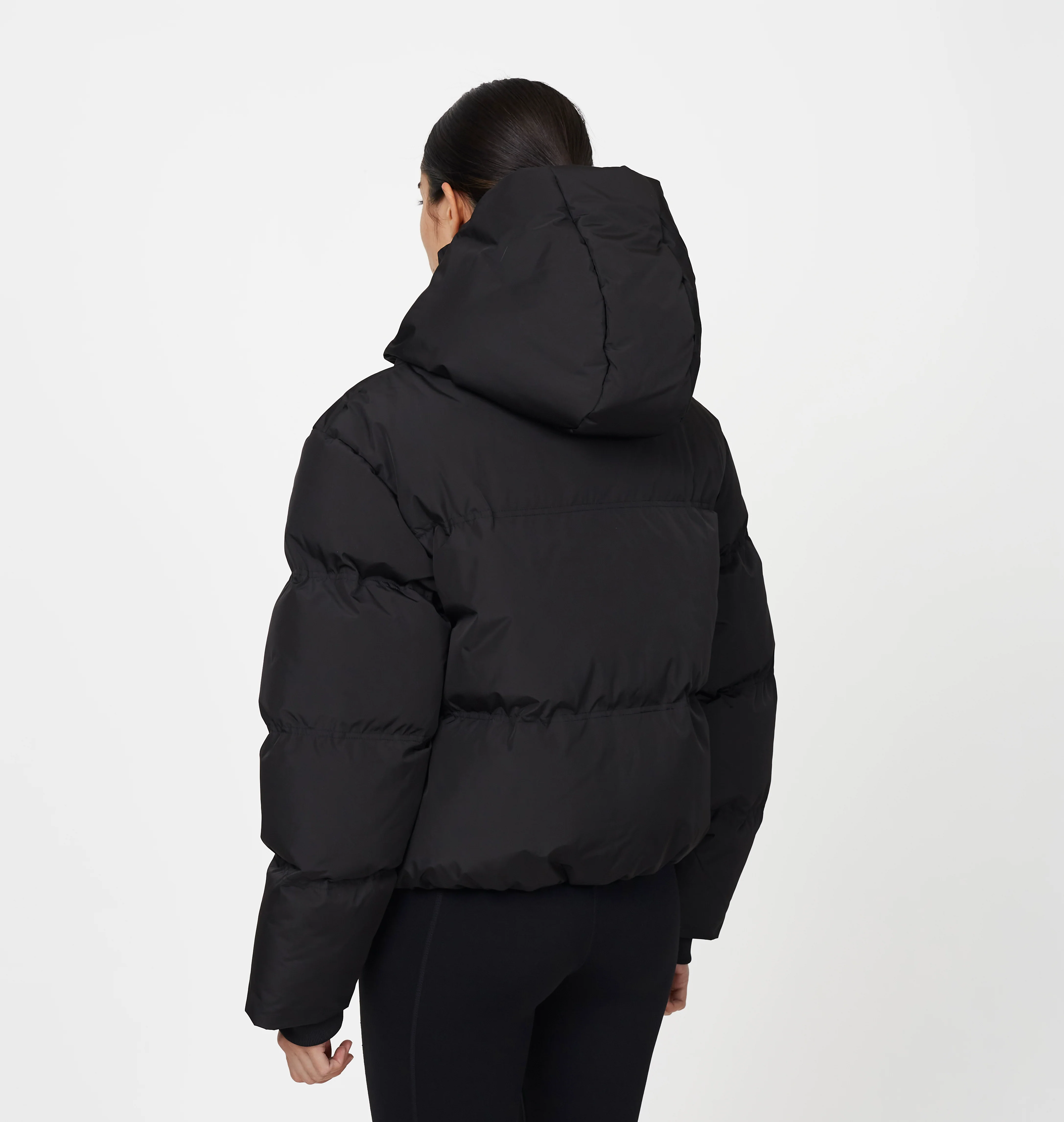 Arctic Matte Black Puffer Jacket - Image 3