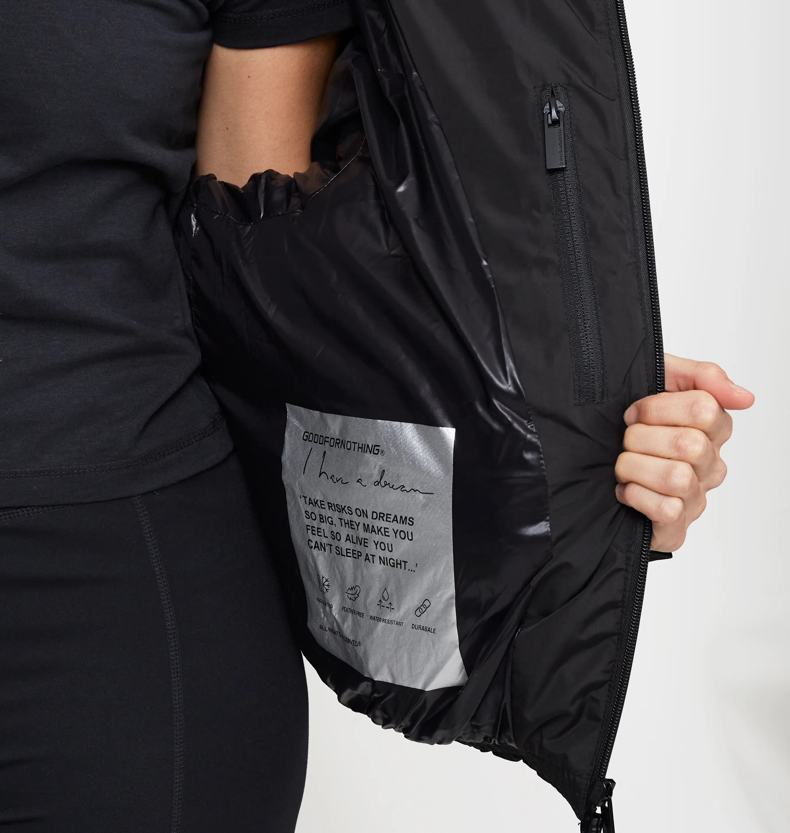 Arctic Matte Black Puffer Jacket - Image 4