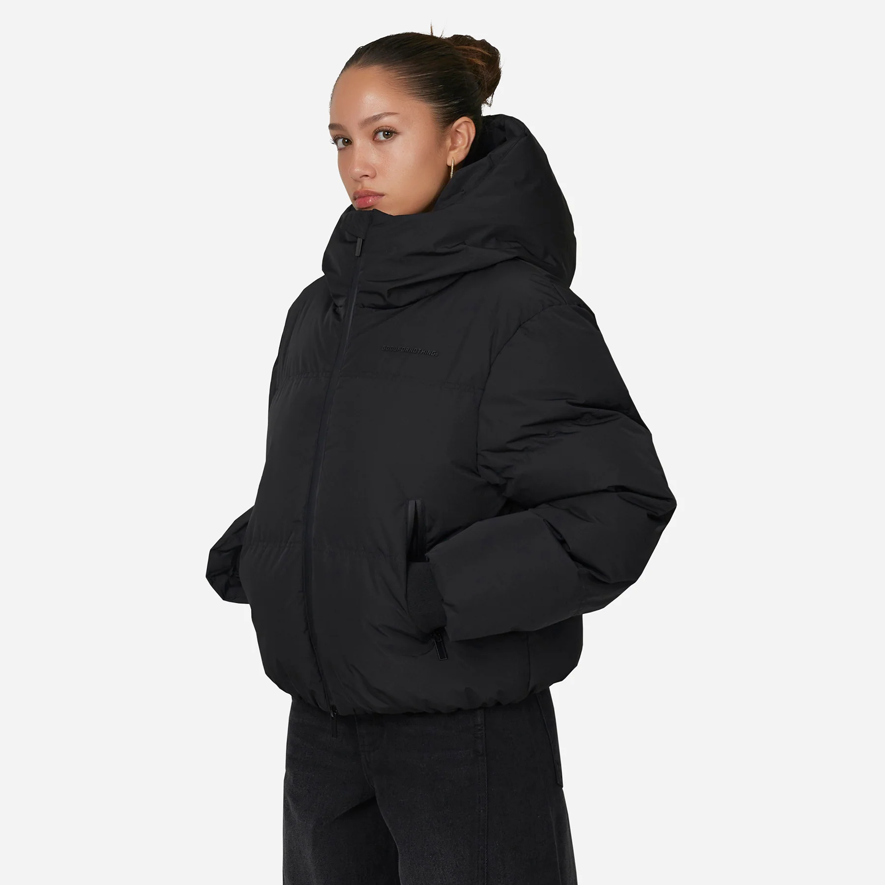 Arctic Matte Black Puffer Jacket - Image 8