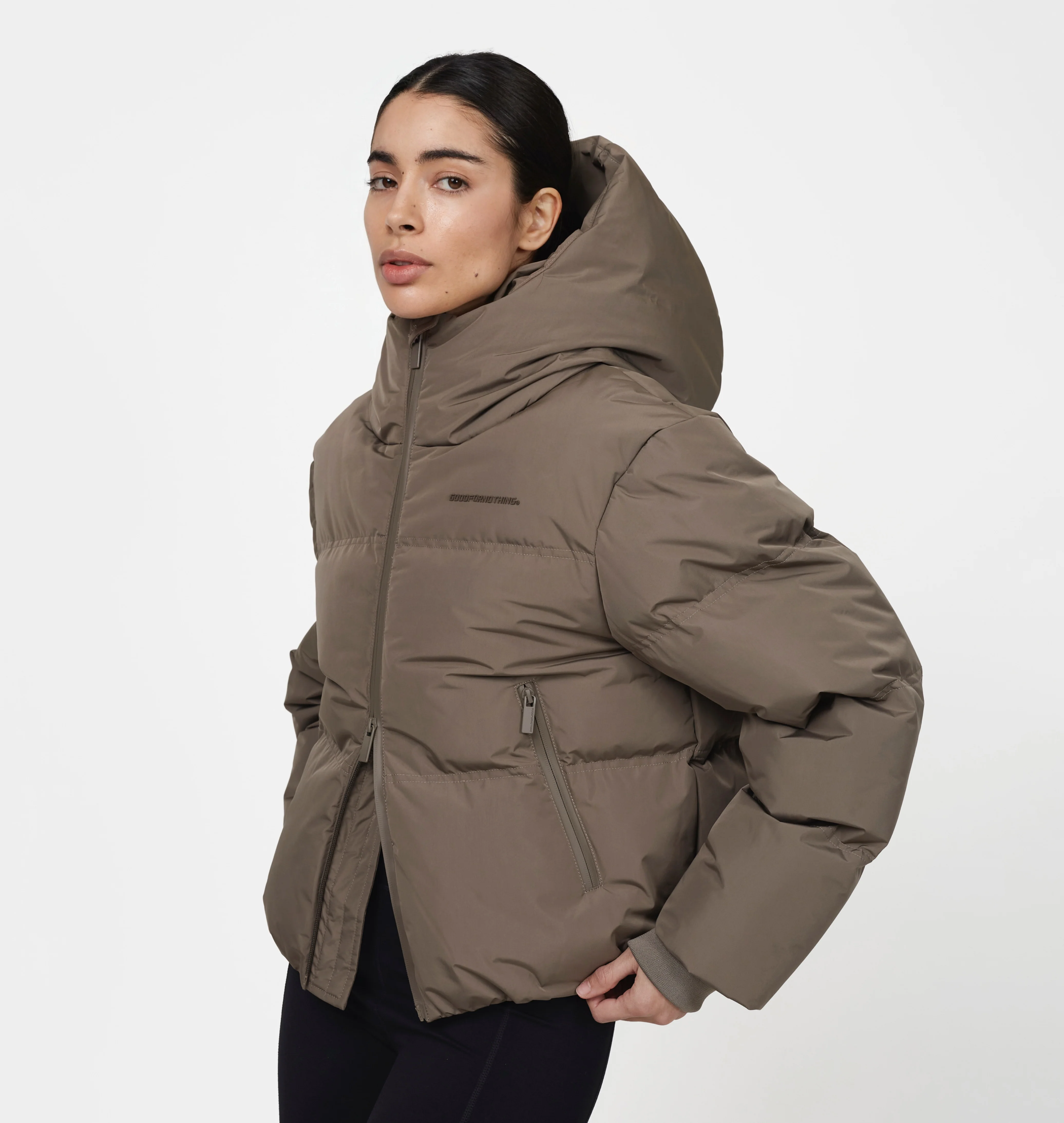 Arctic Matte Taupe Puffer Jacket - Image 4