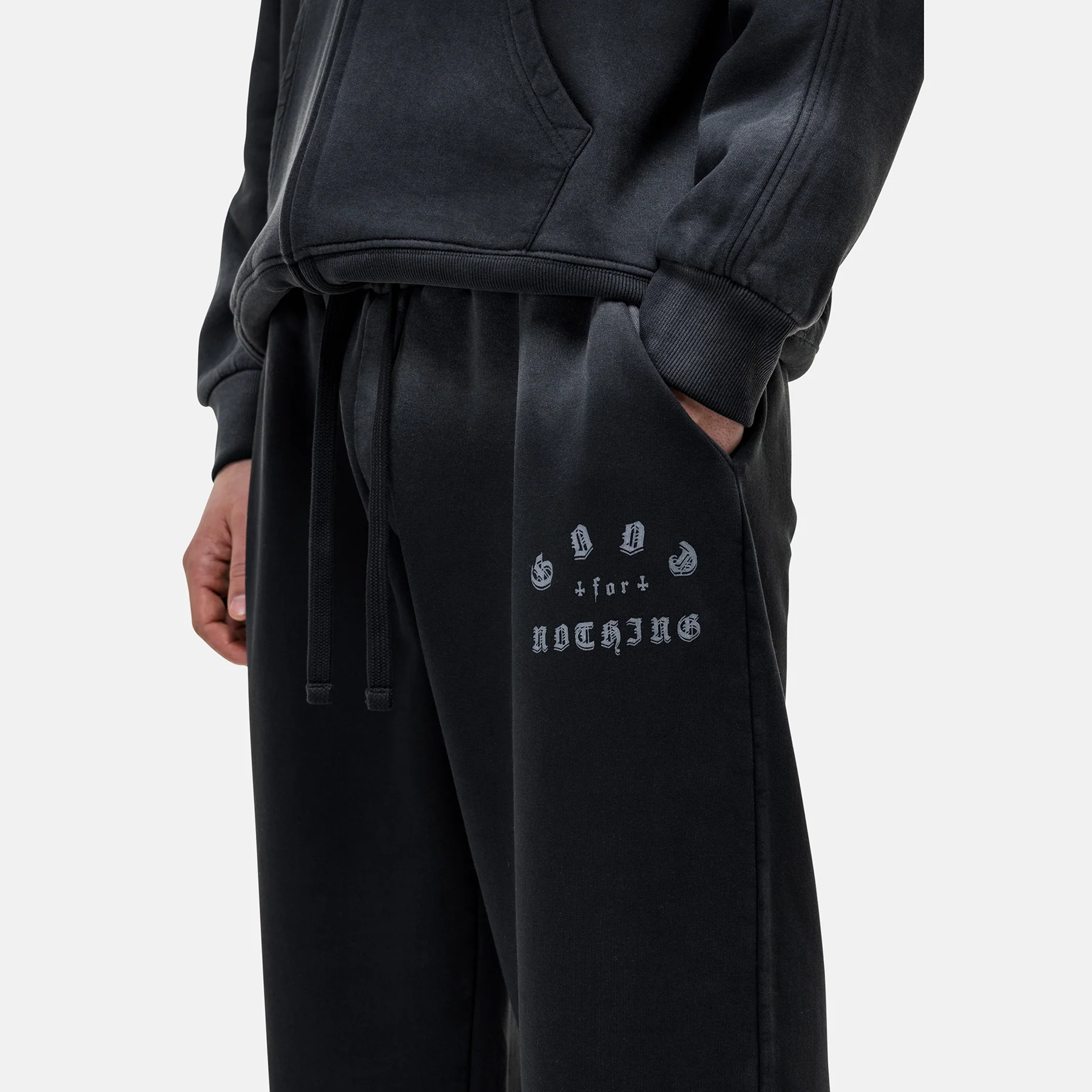 California Washed Black Sweatpants - Image 3