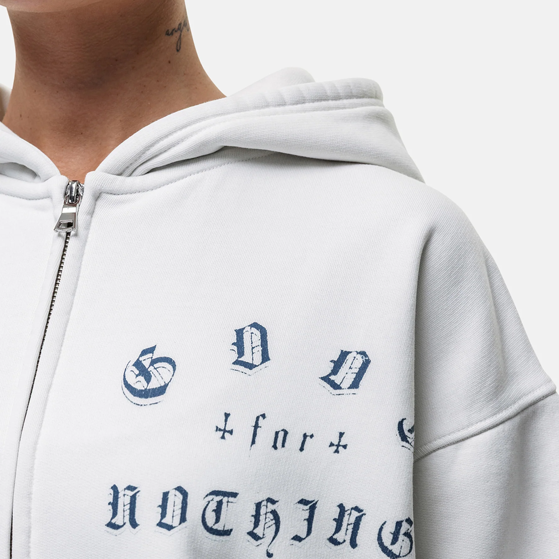 Sprayed Cali Off White Pullover Hoodie - Image 2