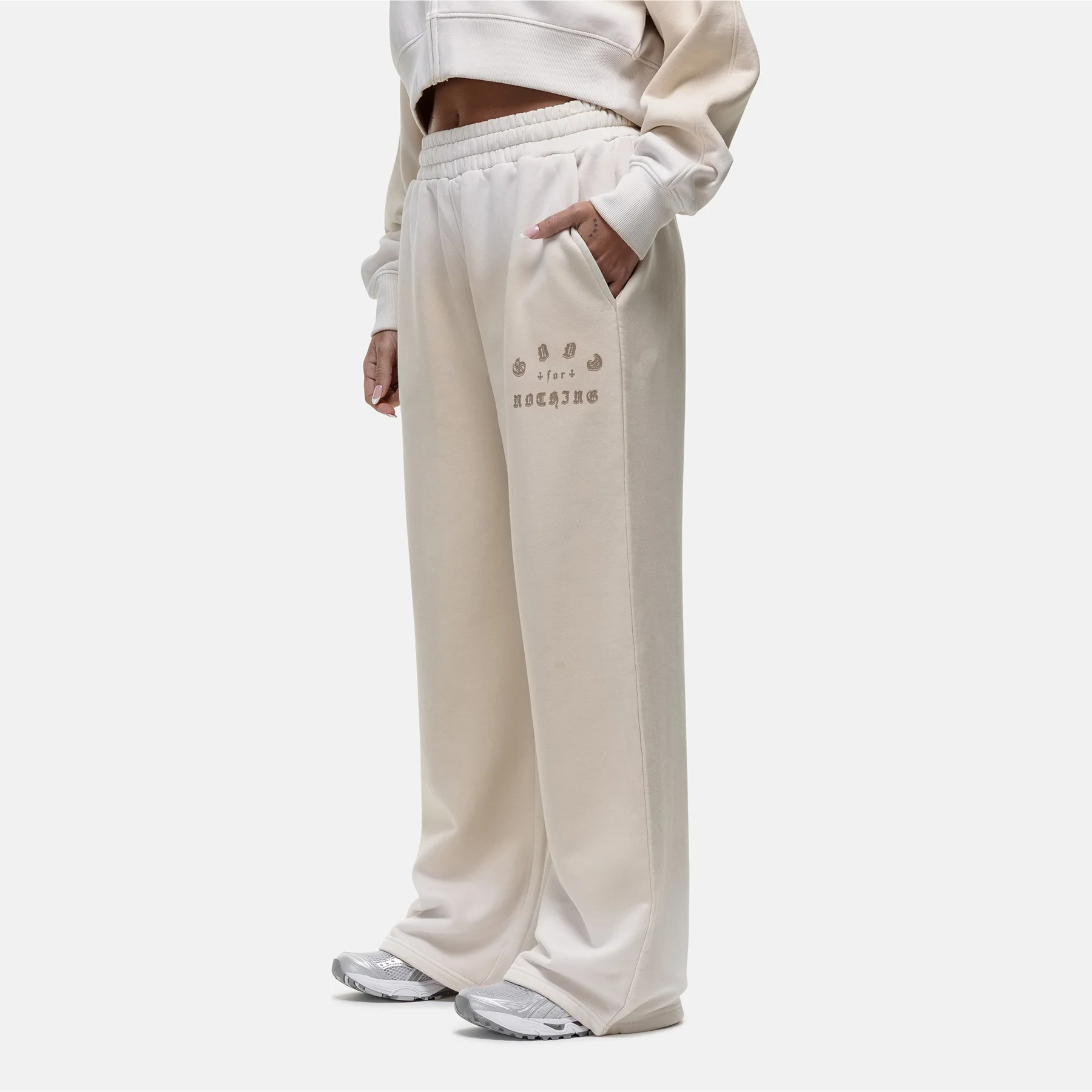 Sprayed Cali Cream Baggy Jogger - Image 3