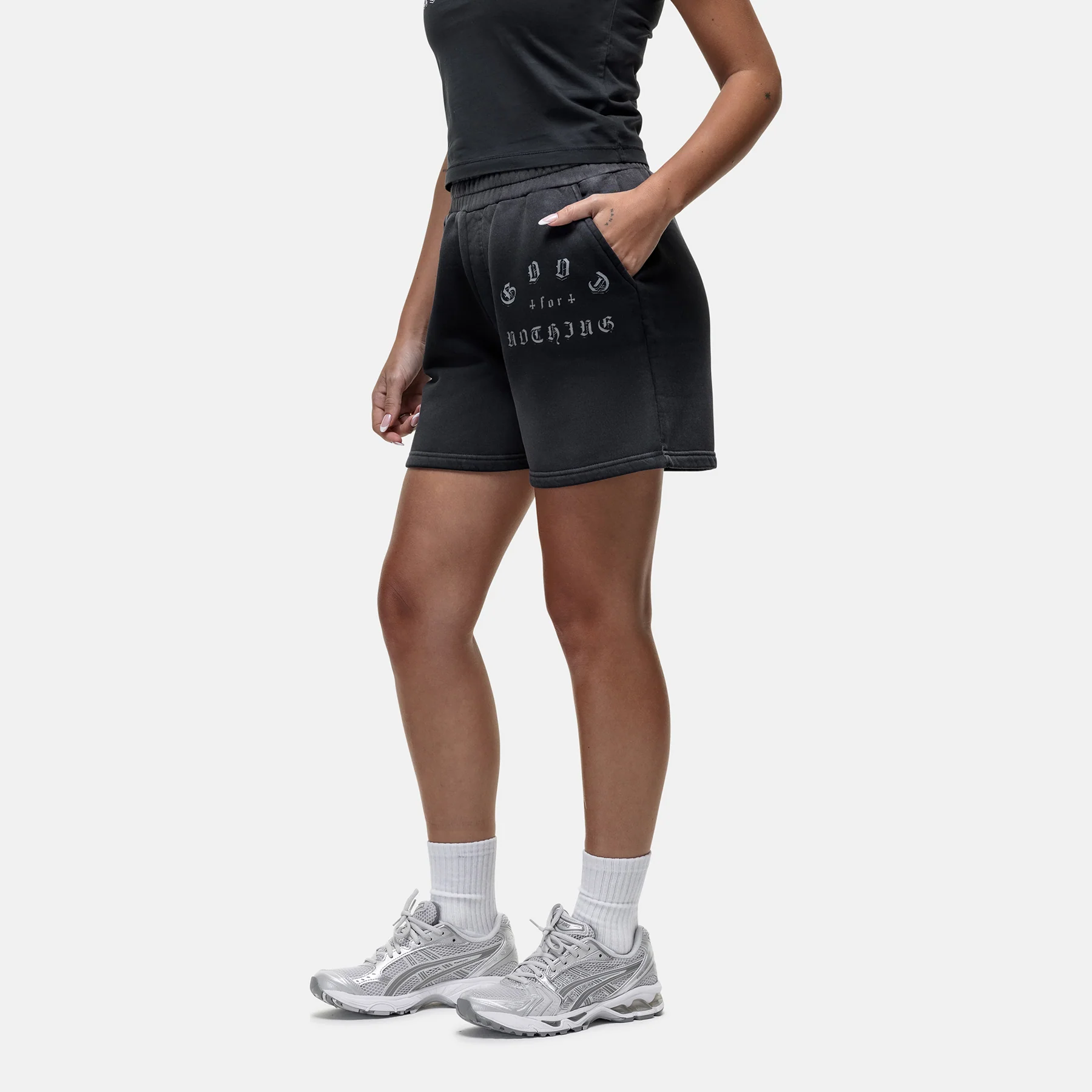 Sprayed Cali Black Shorts - Image 3