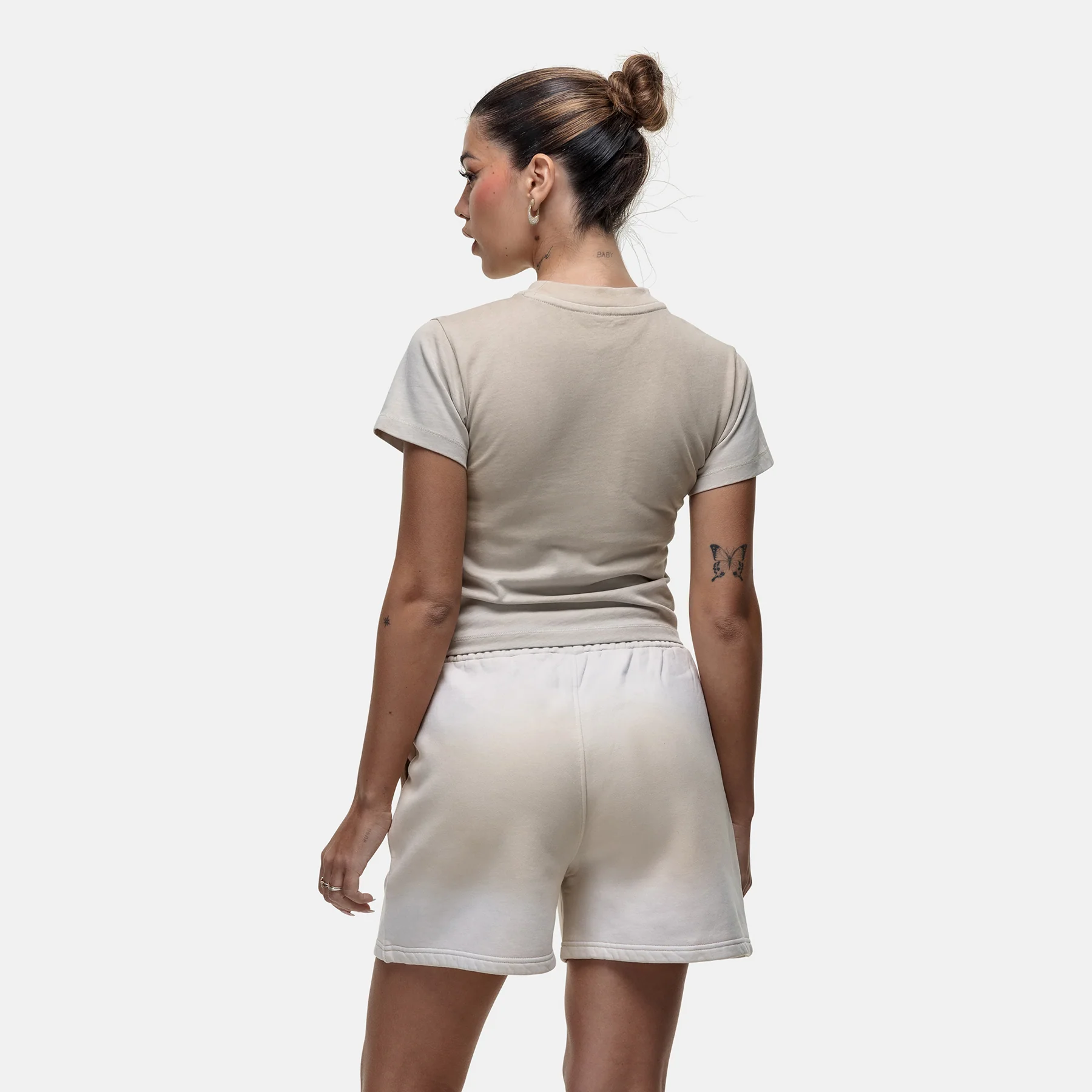 Sprayed Cali Cream Shorts - Image 5