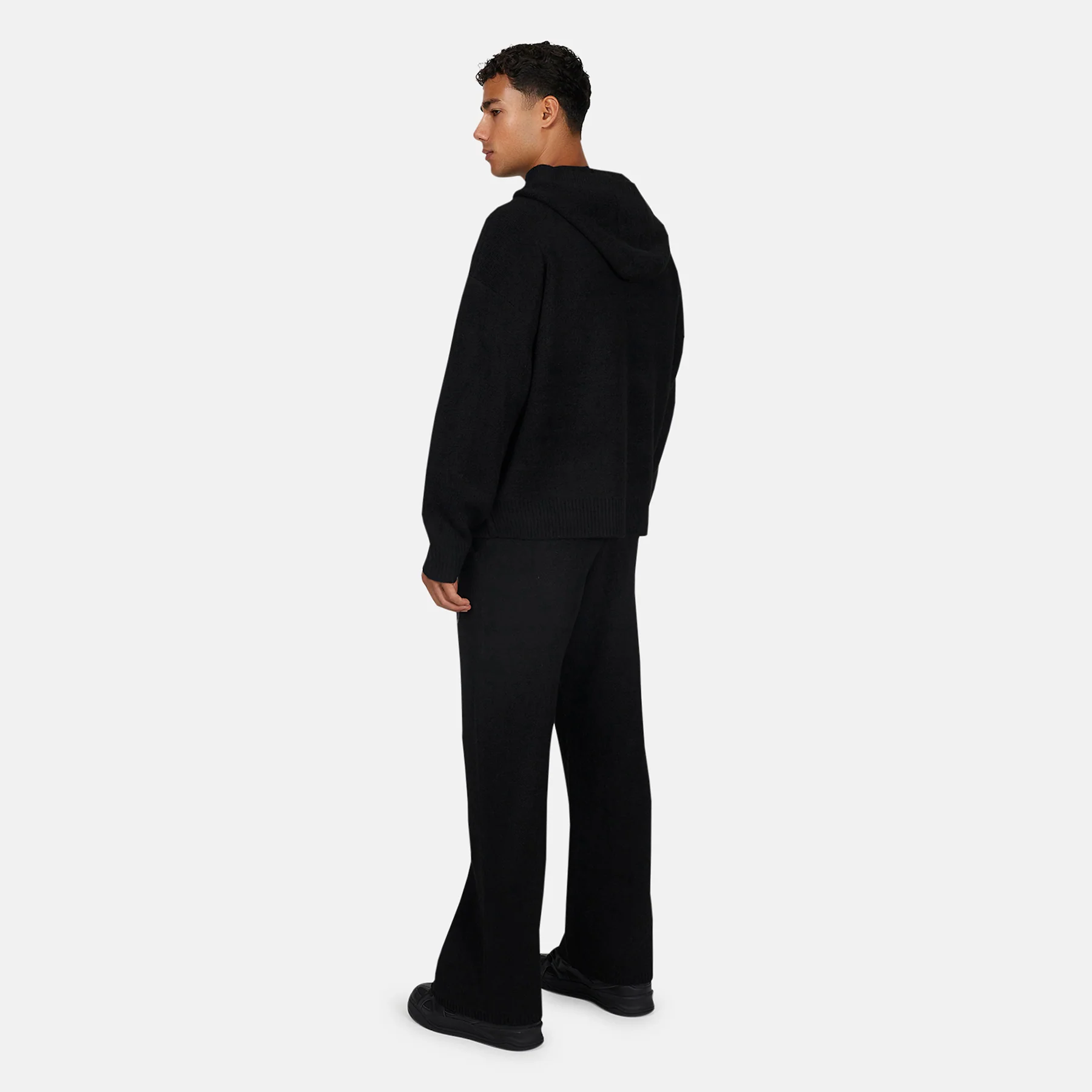 Monogram Fluffy Knit Black Pants - Image 6