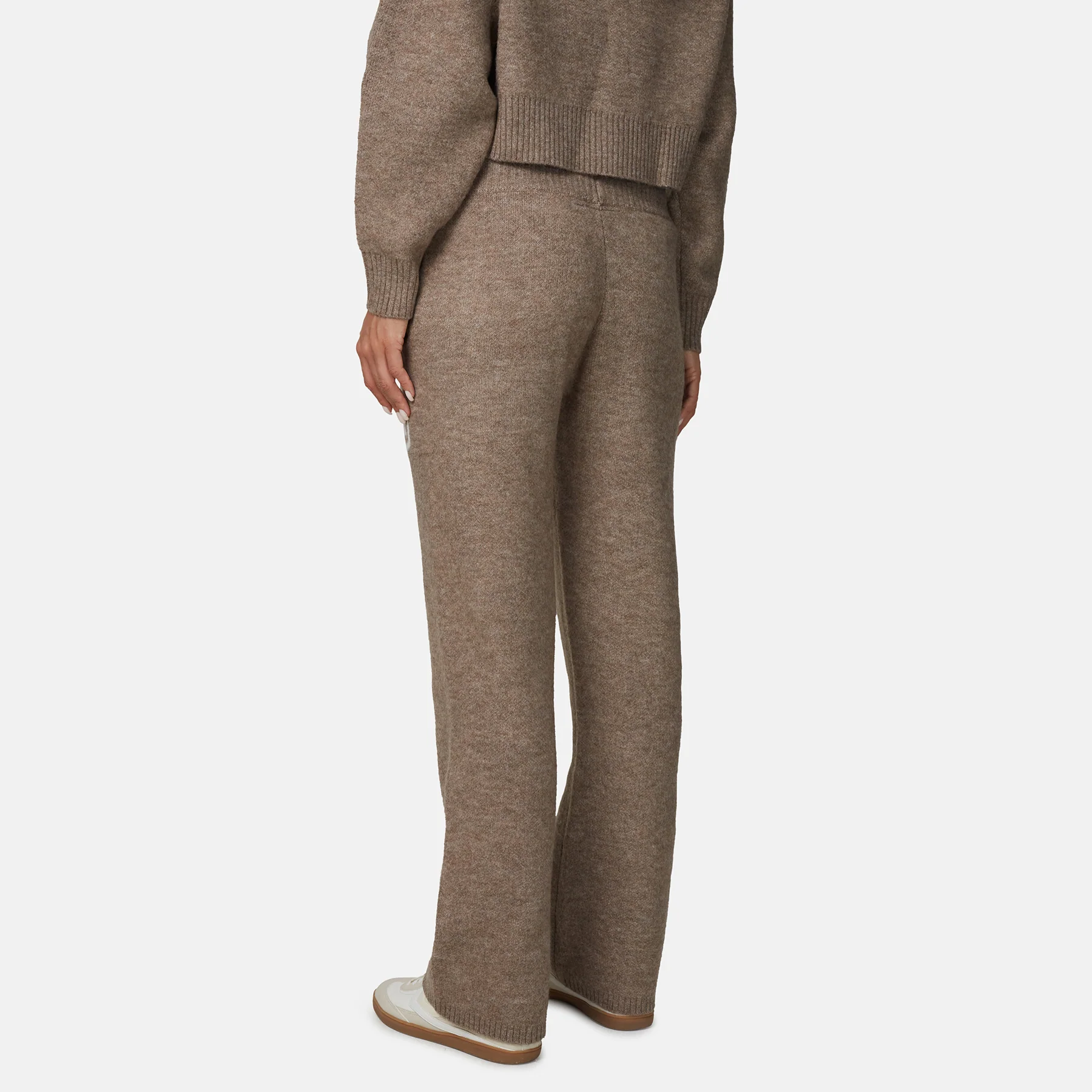 Monogram Fluffy Knit Taupe Pants - Image 2