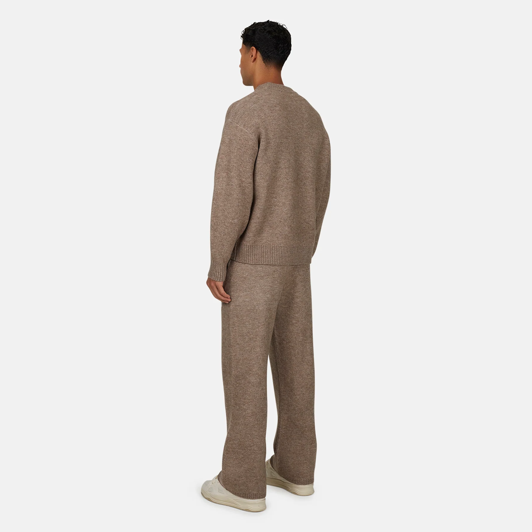Monogram Fluffy Knit Taupe  Pants - Image 6