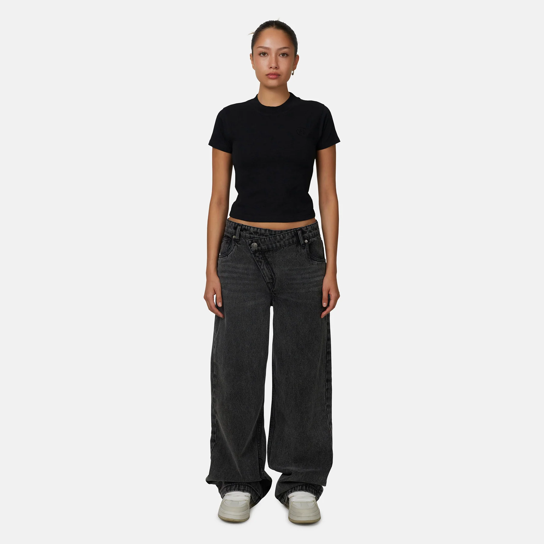 Monogram Slub Black T-Shirt - Image 4