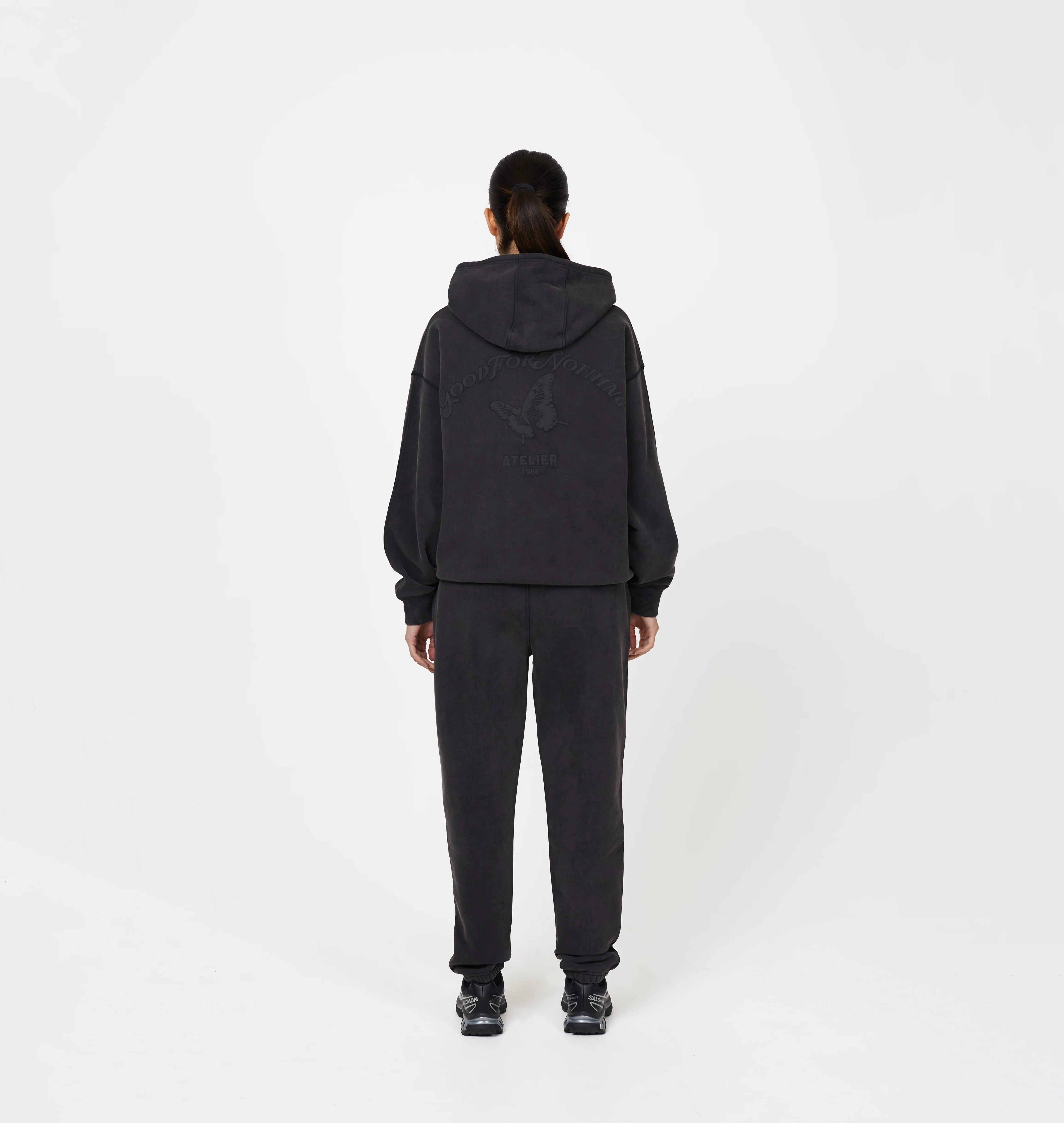 Float Butterfly Washed Black Sweatpants - Image 4