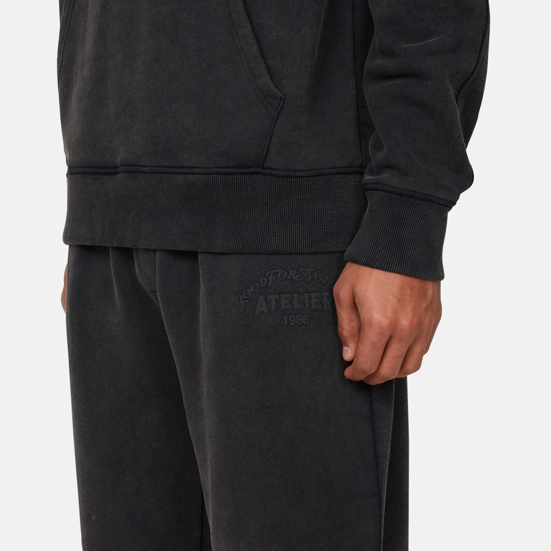 Float Butterfly Washed Black Sweatpants - Image 3