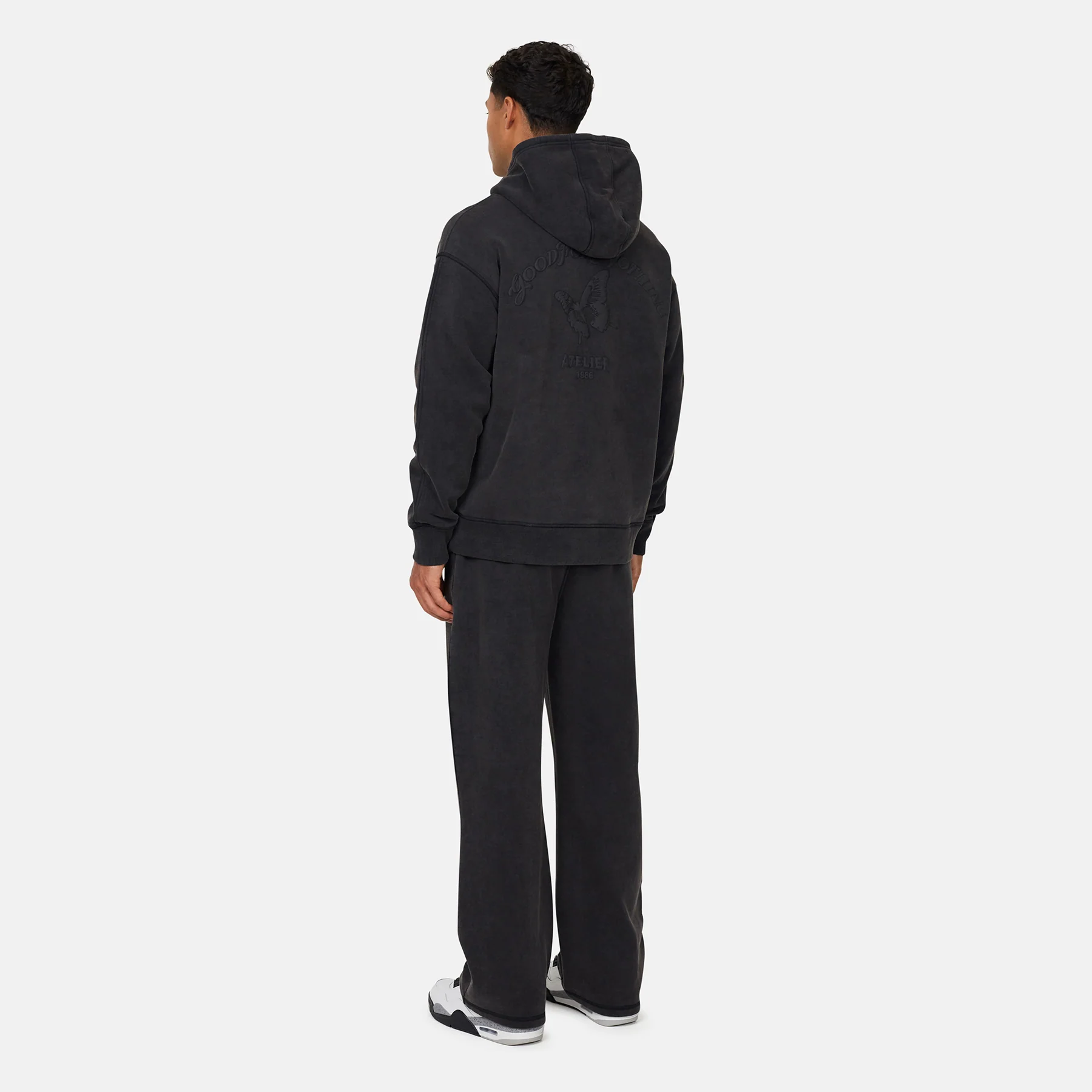 Float Butterfly Washed Black Hoodie - Image 5