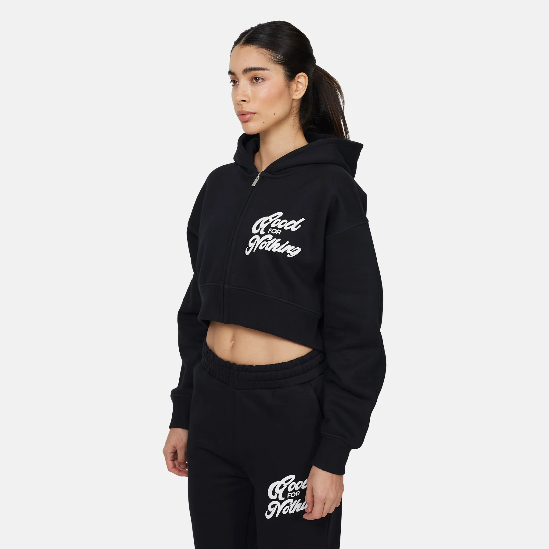 Authentic Black Zip Hoodie - Image 2