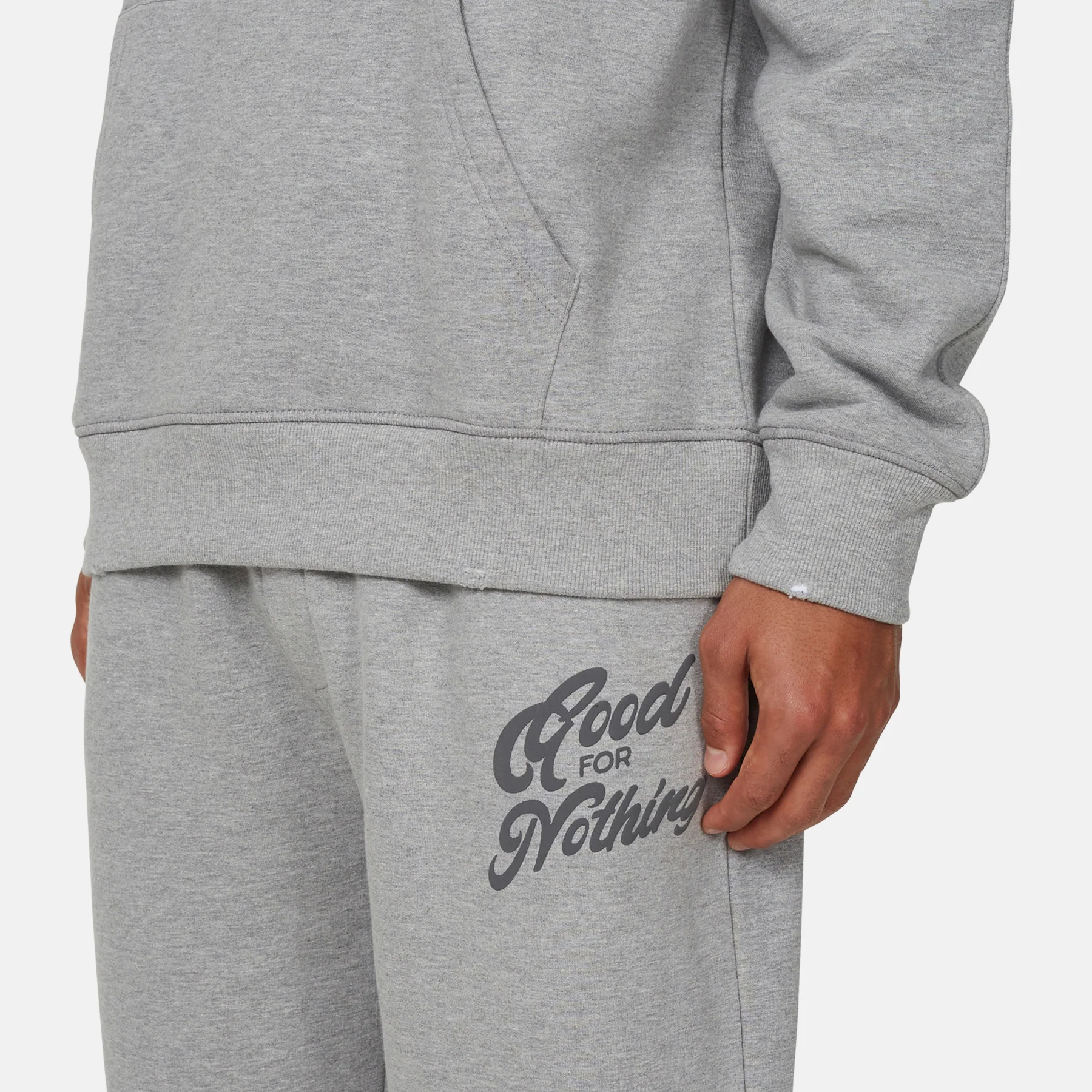Authentic Grey Marl Sweatpant - Image 3