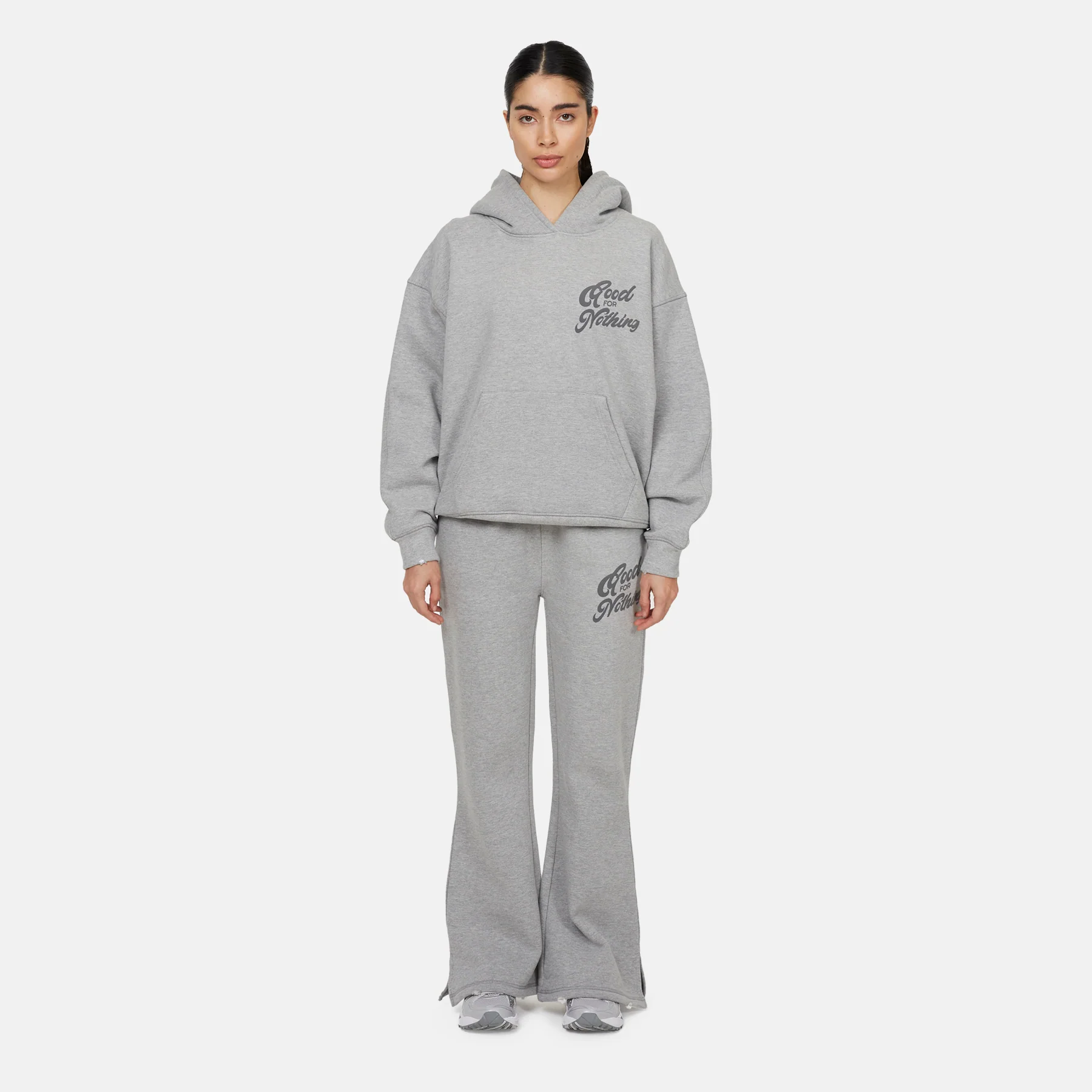 Authentic Grey Marl Hoodie - Image 4