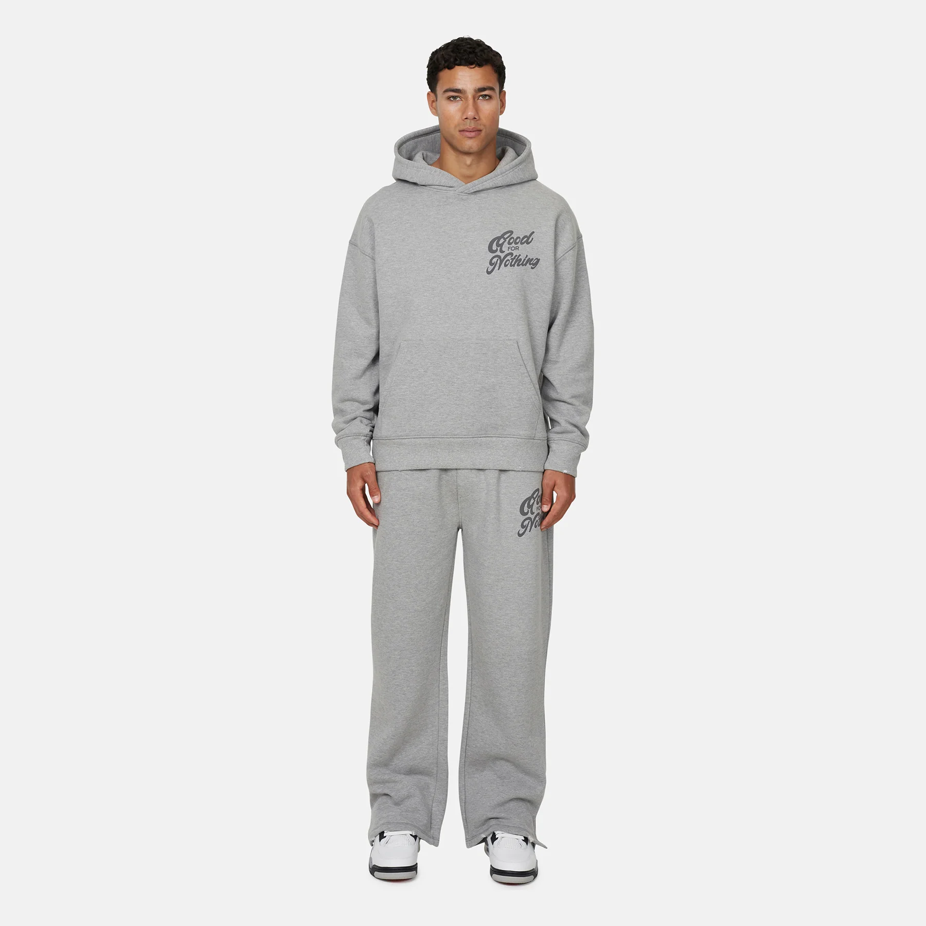 Authentic Grey Marl Hoodie - Image 3