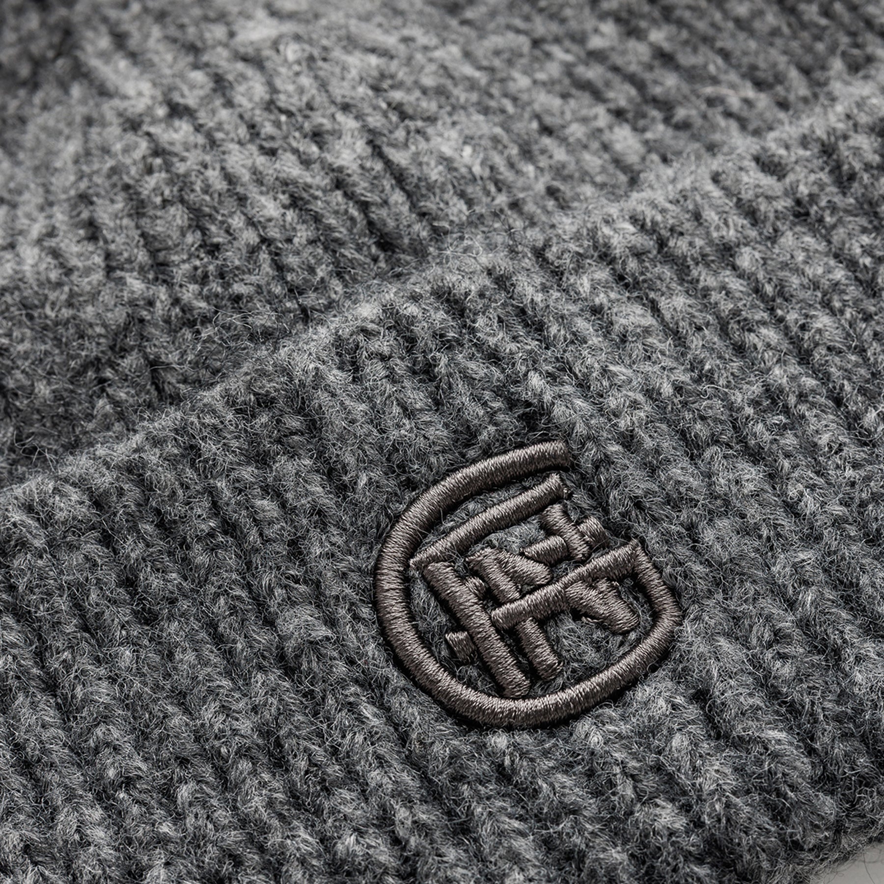 Monogram Grey Beanie - Image 3