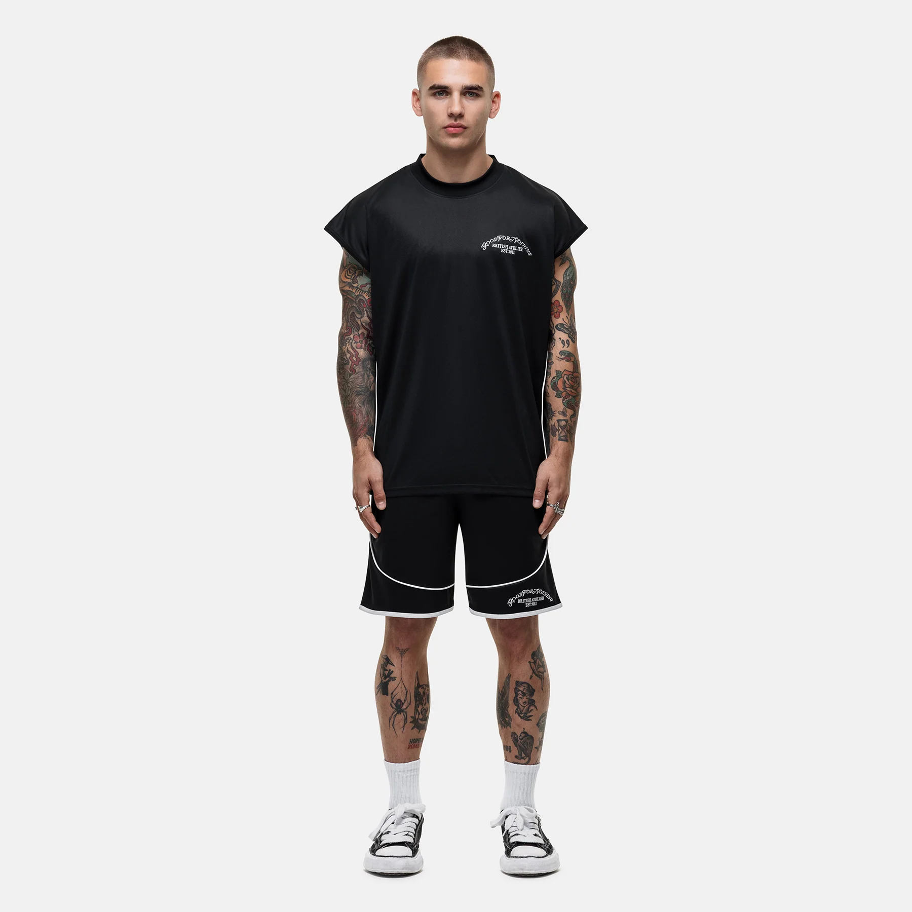 Atelier Mesh Black Shorts - Image 3