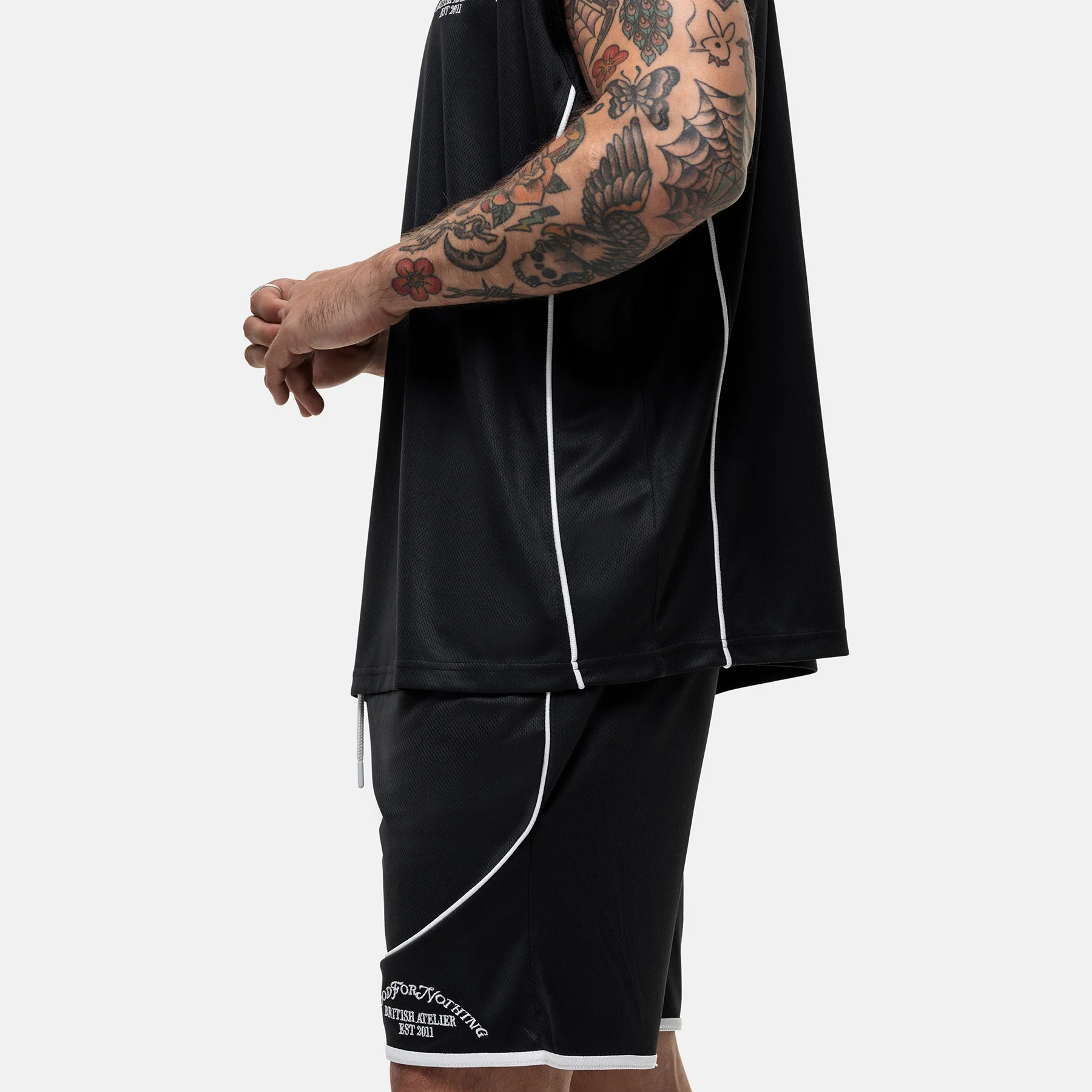 Atelier Mesh Black Shorts - Image 4