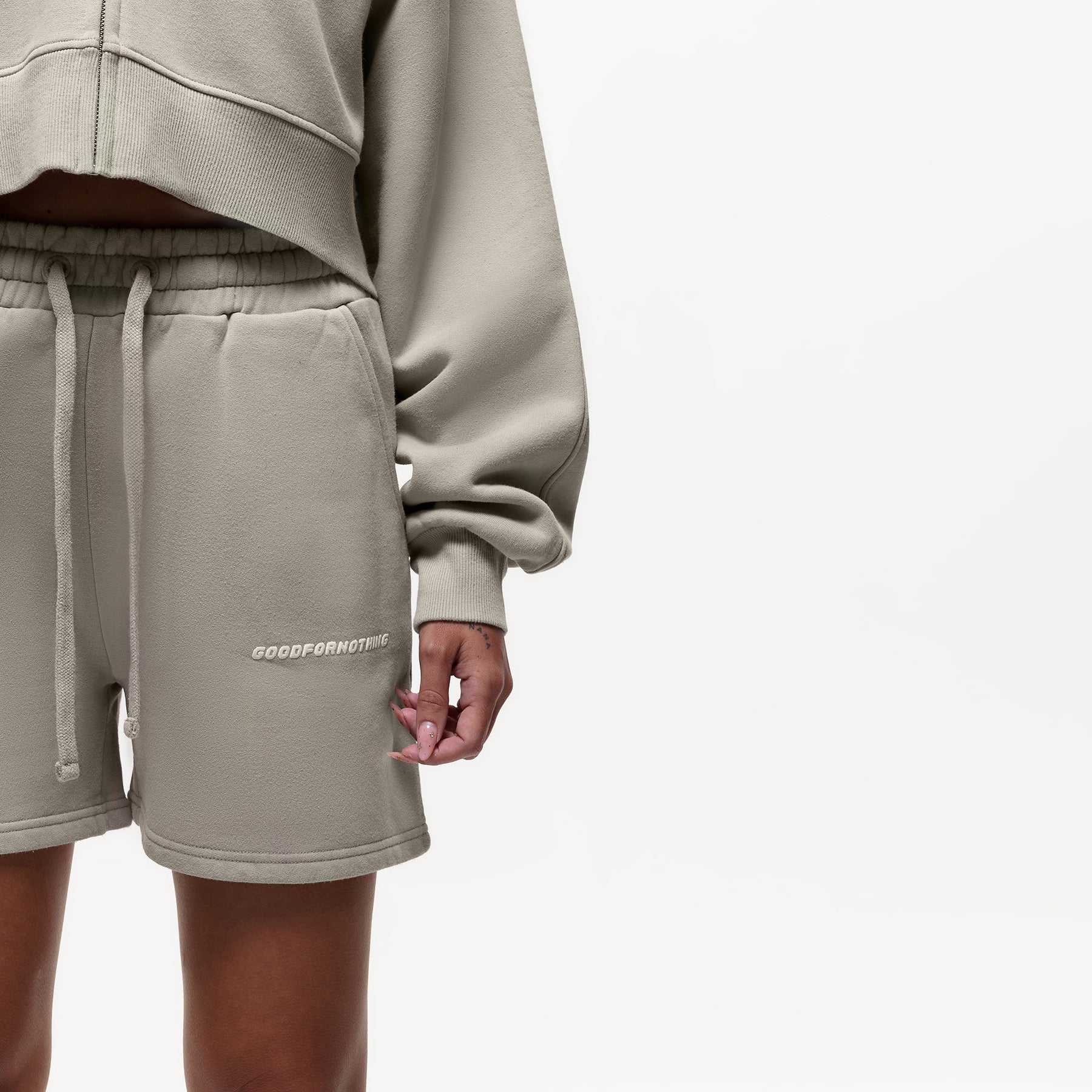 Vintage Washed Latte Shorts - Image 3