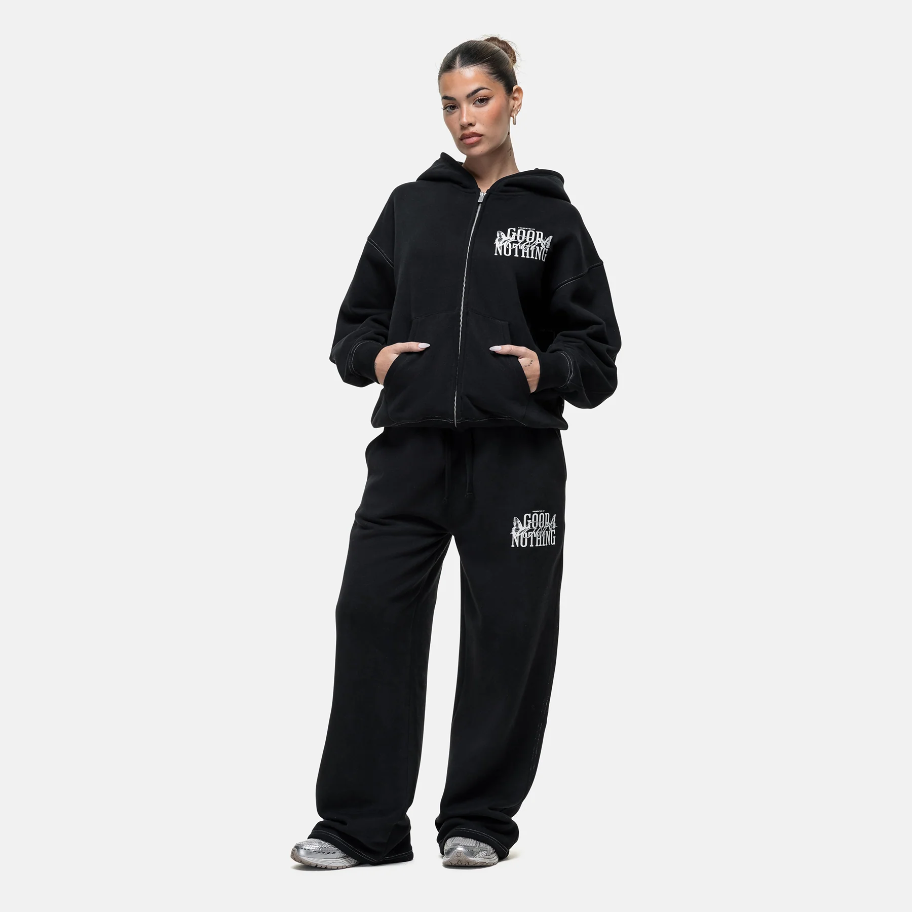 Dakota Butterfly Black Sweatpants - Image 4