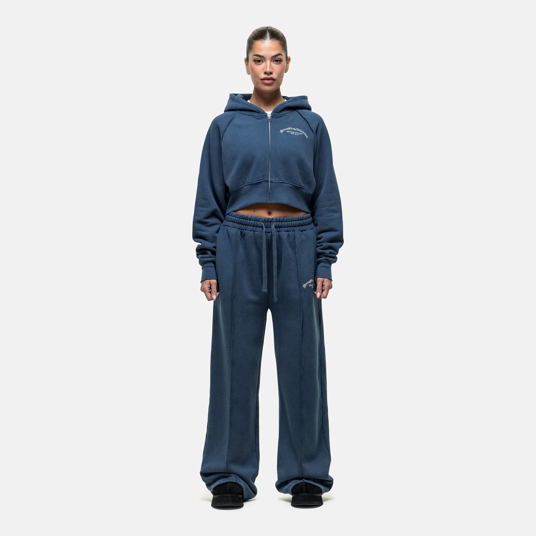 Raw Seam Vintage Blue Sweatpants - Image 4