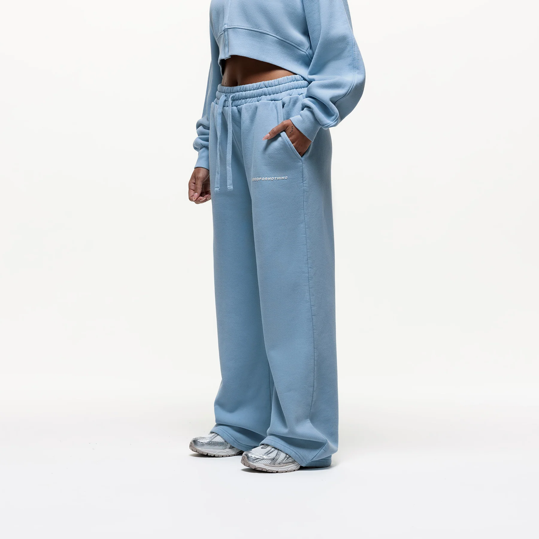 Vintage Washed Powder Blue Sweatpant - Image 4
