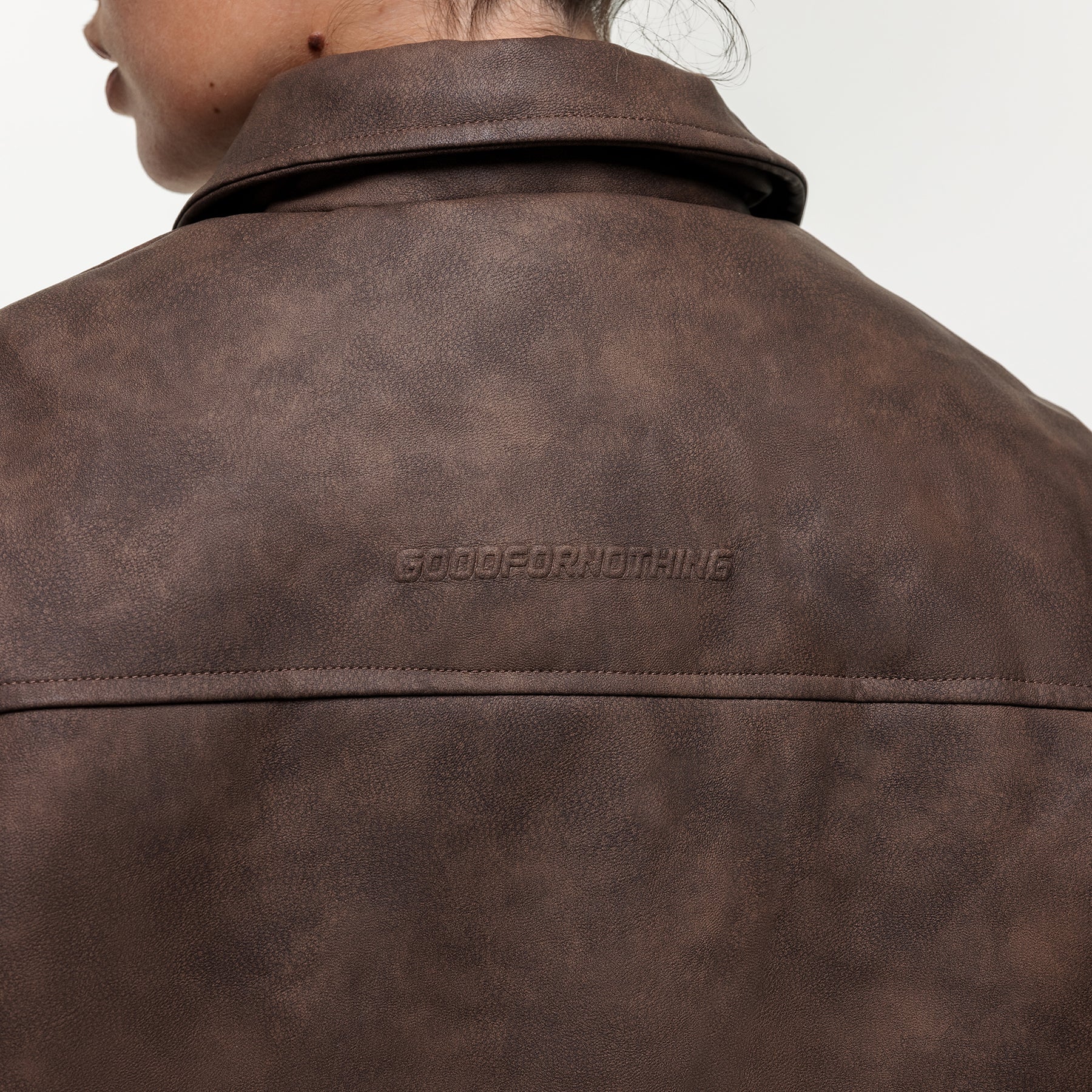 Vintage Brown Leather Coach Jacket - Image 4