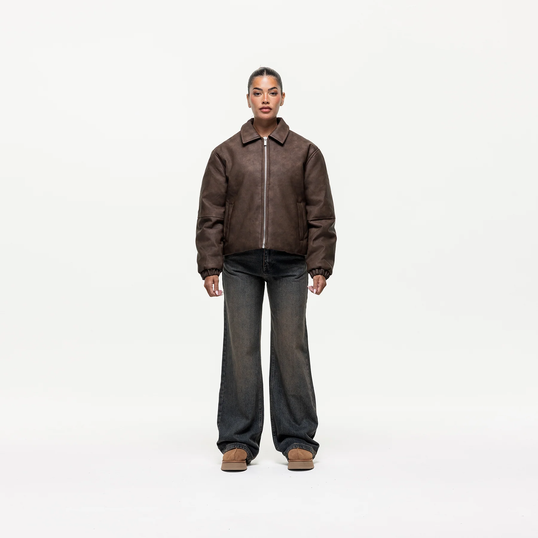 Vintage Brown Leather Coach Jacket - Image 5