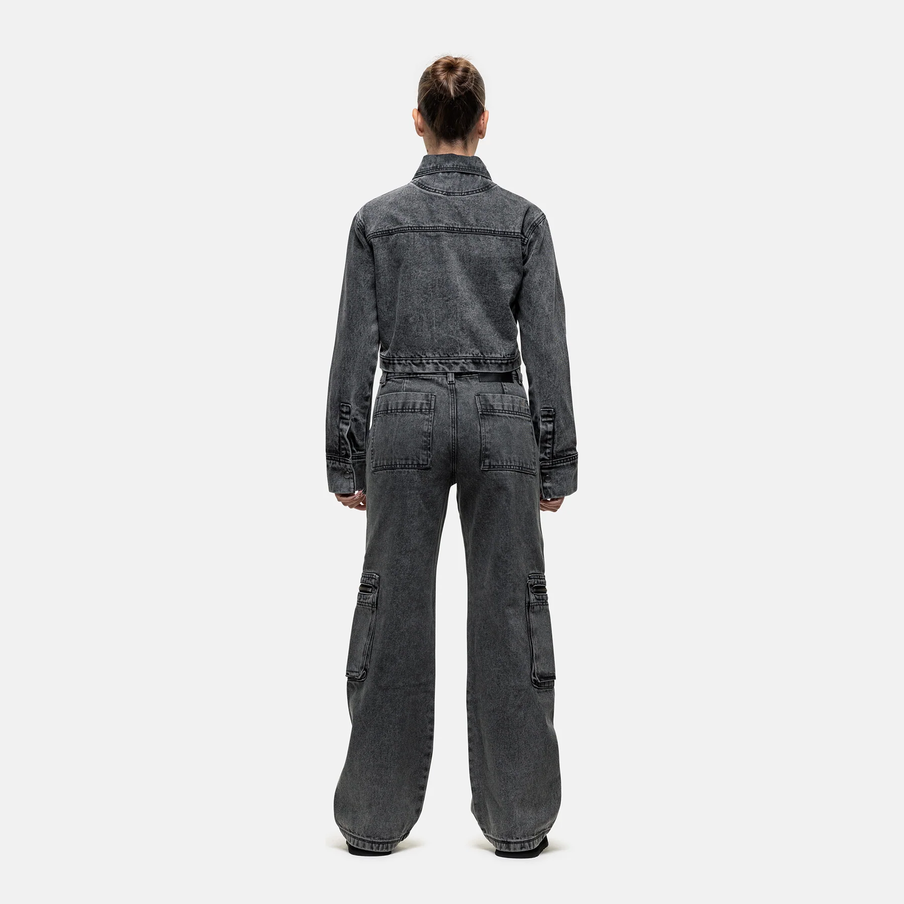 Industry Washed Grey Denim Jacket - Image 10