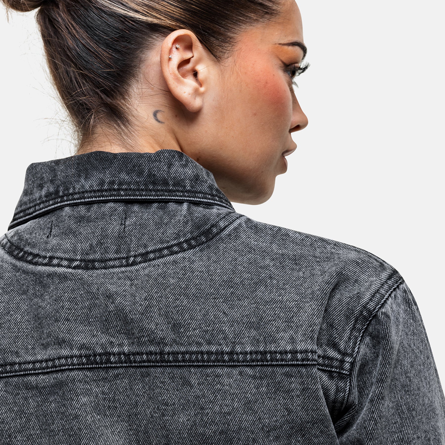 Industry Washed Grey Denim Jacket - Image 11