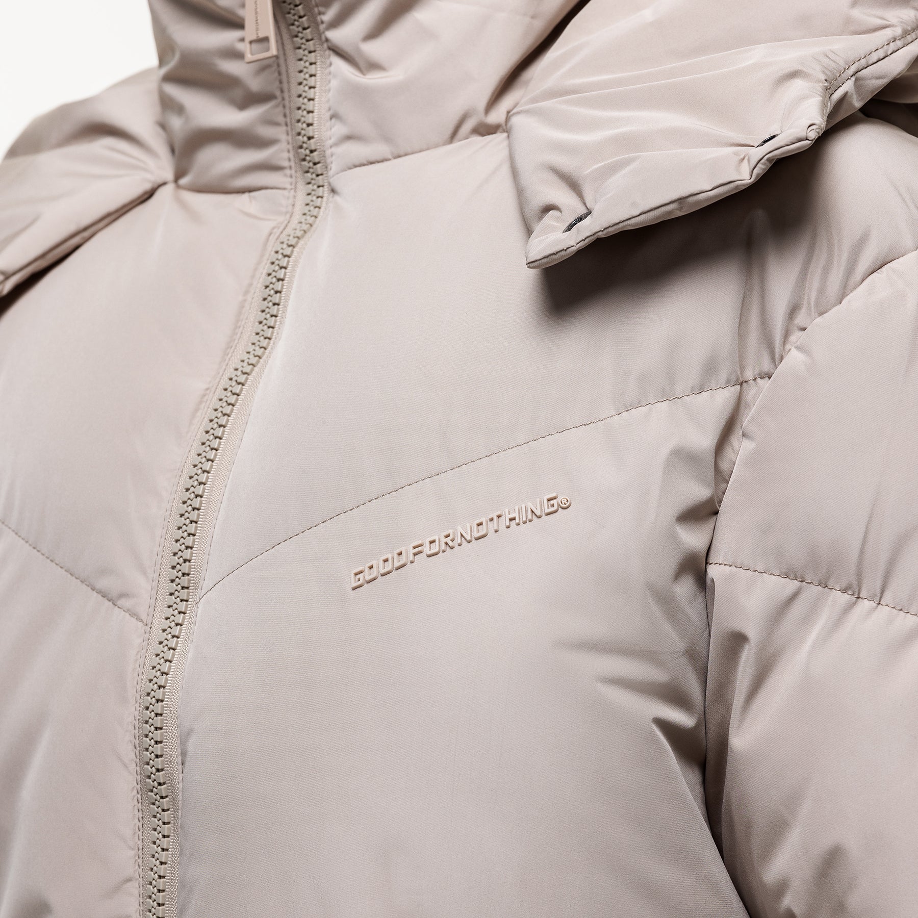 Chevron Stone Maxi Puffer Jacket - Image 4