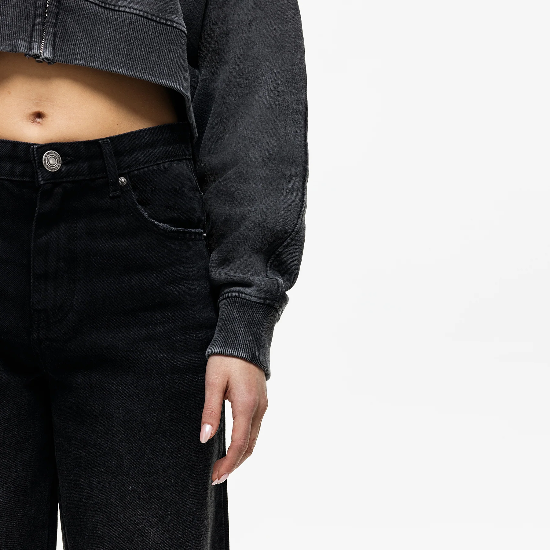 Metamorphosis Washed Black Zip Hoodie (Final Sale) - Image 4