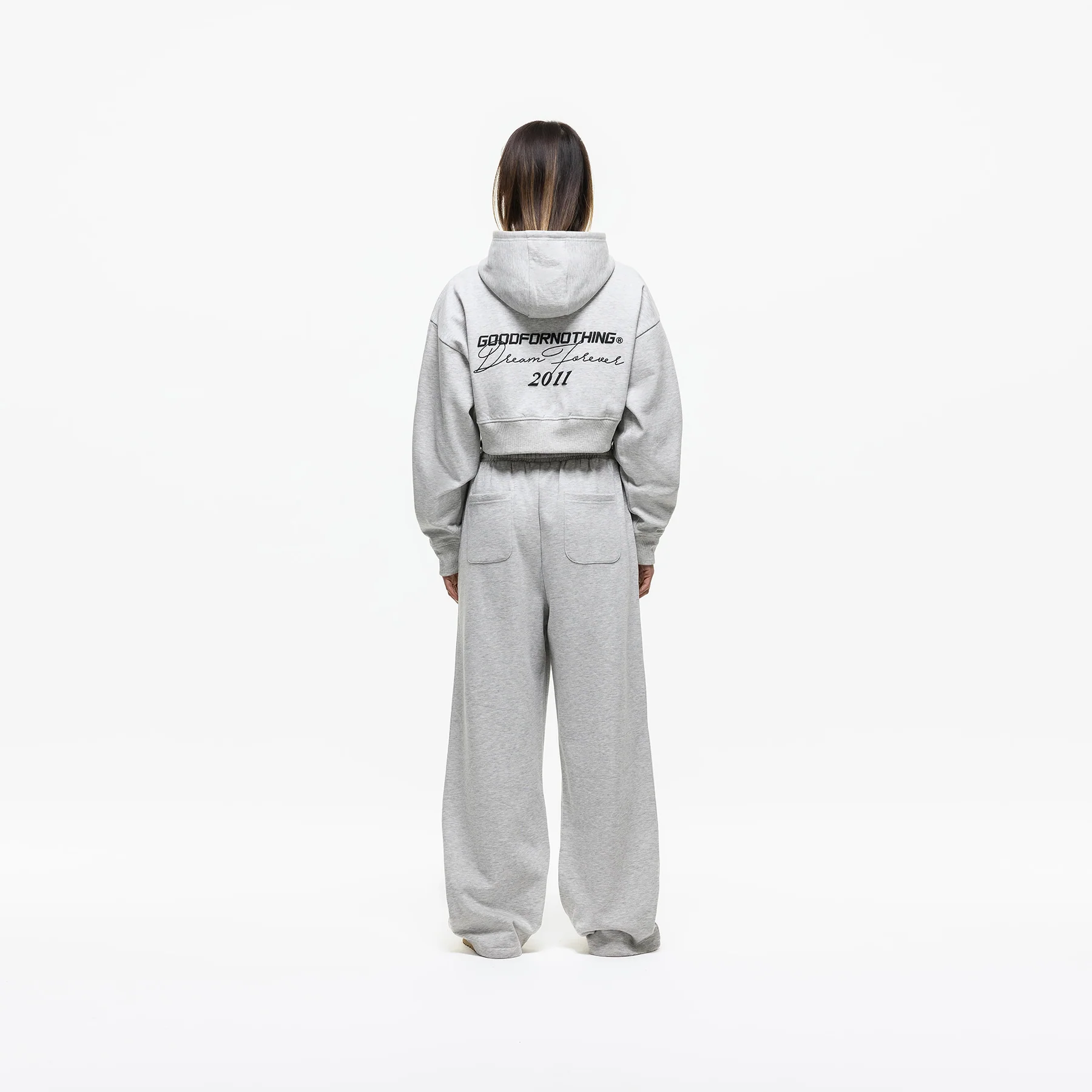 Dream Forever Grey Marl Zip Hoodie (Final Sale) - Image 6