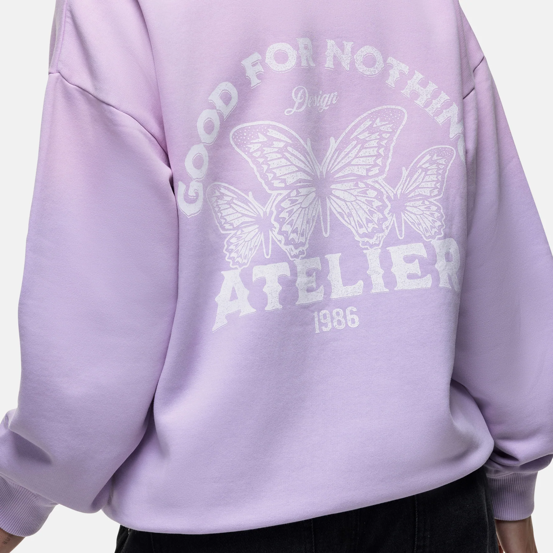 Vintage 1986 Faded Lilac Sweatshirt - Image 4