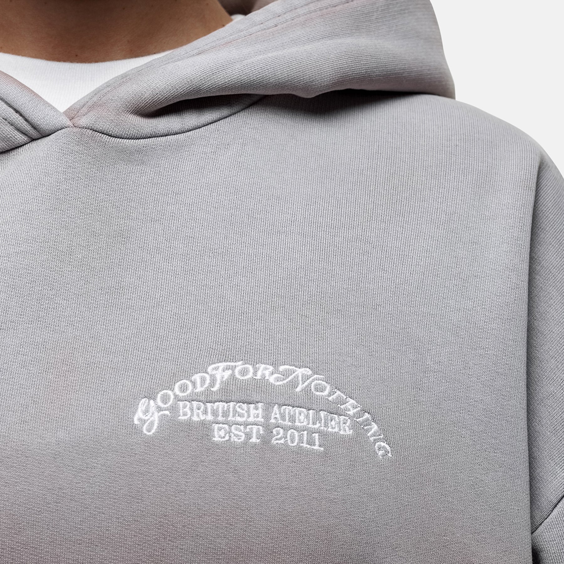 Abrade Taupe Sprayed Hoodie - Image 2