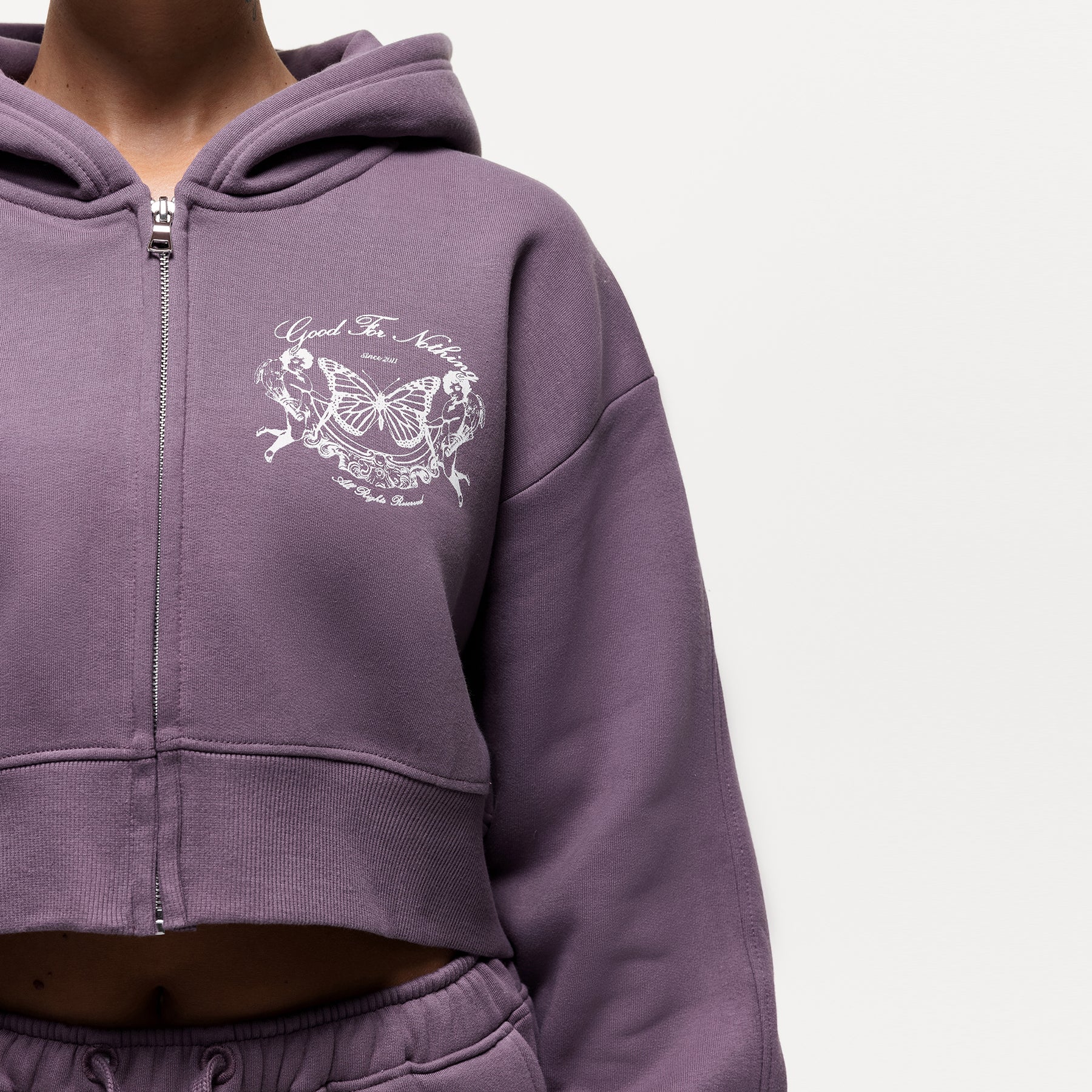 Renassaince Mauve Zip Hoodie - Image 3