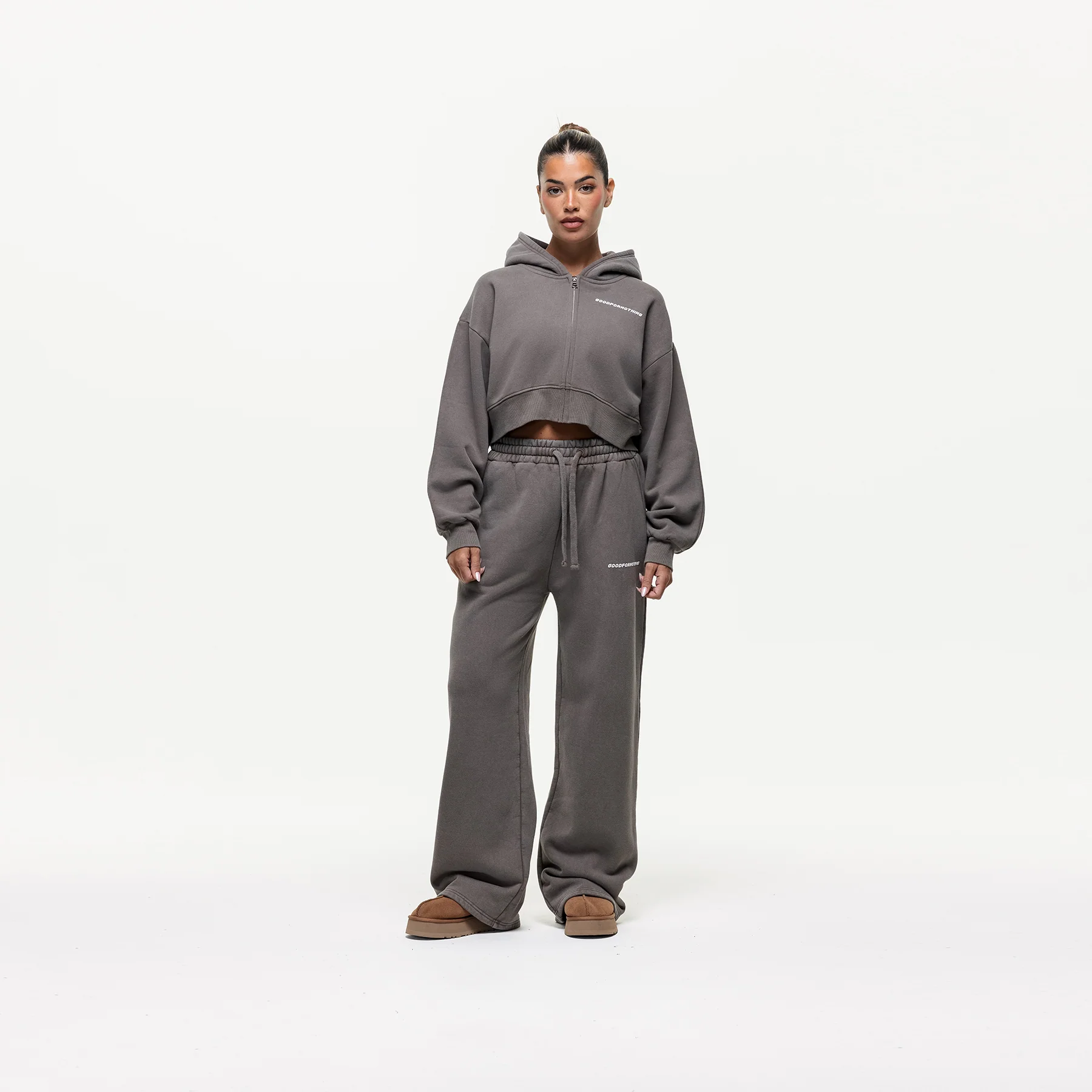 Vintage Washed Walnut Zip Hoodie - Image 4