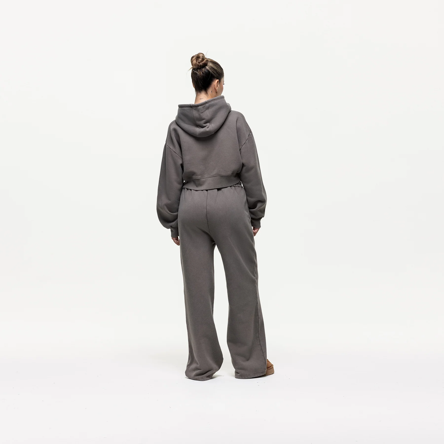 Vintage Washed Walnut Zip Hoodie - Image 6