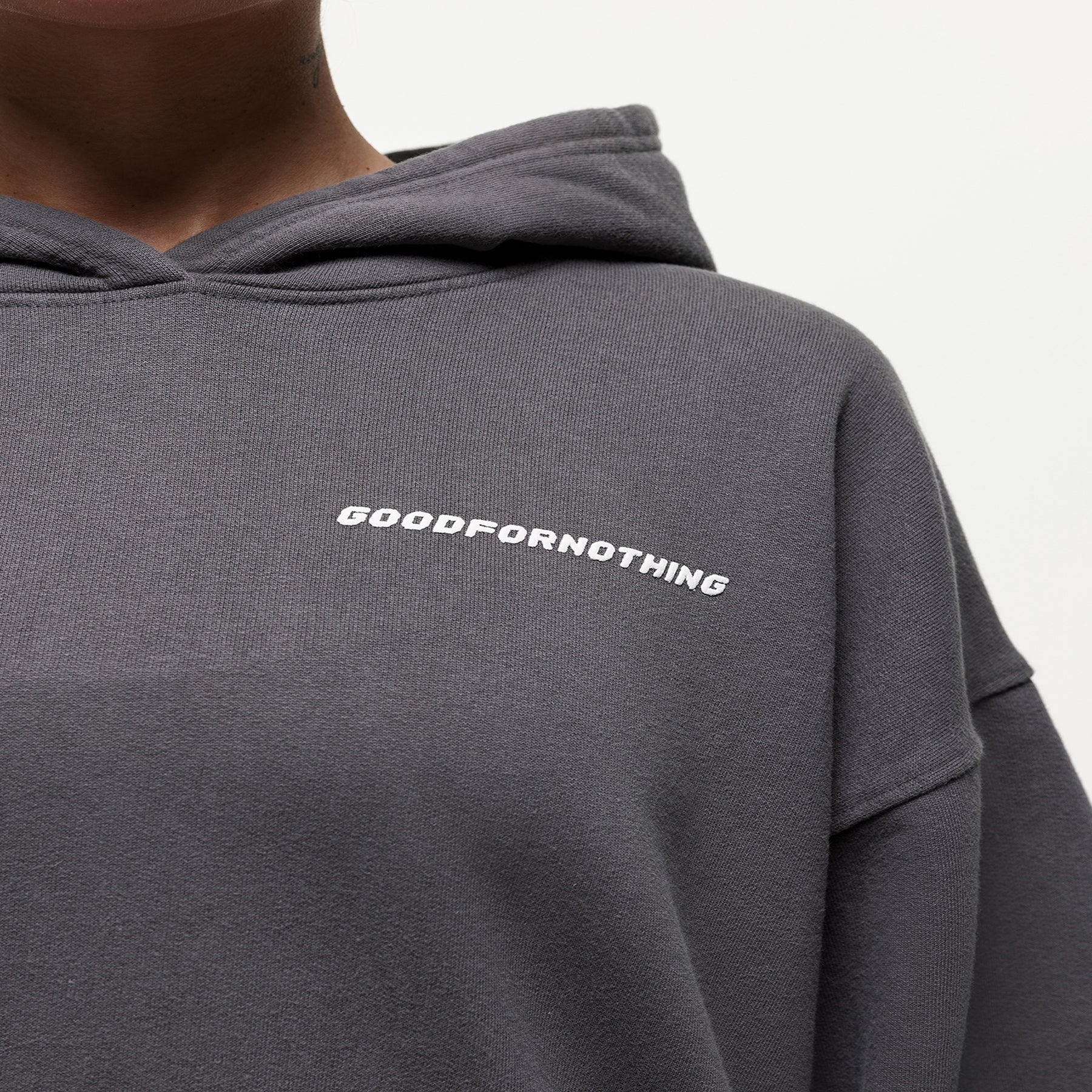 Vintage Washed Grey Hoodie - Image 3