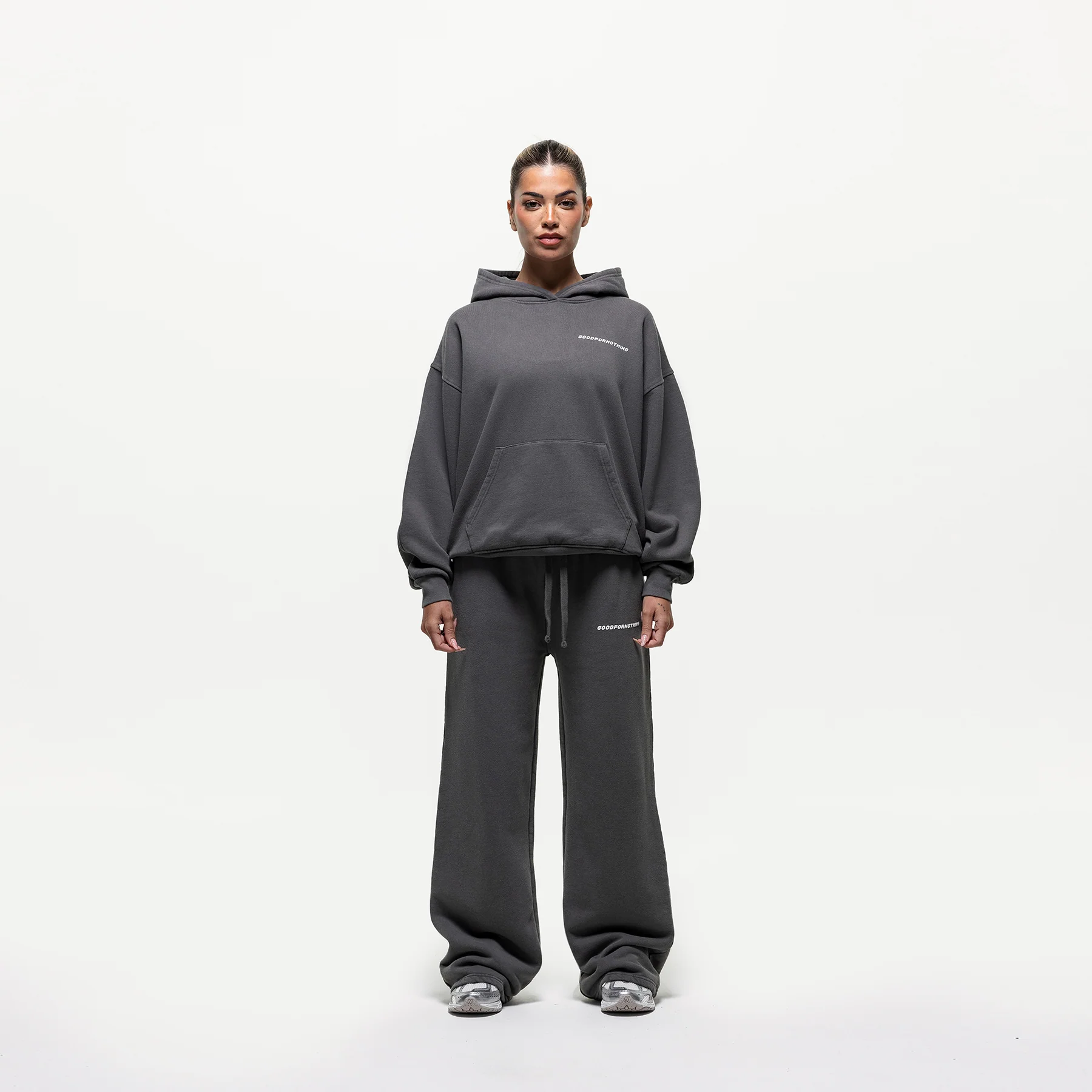 Vintage Washed Grey Hoodie - Image 4