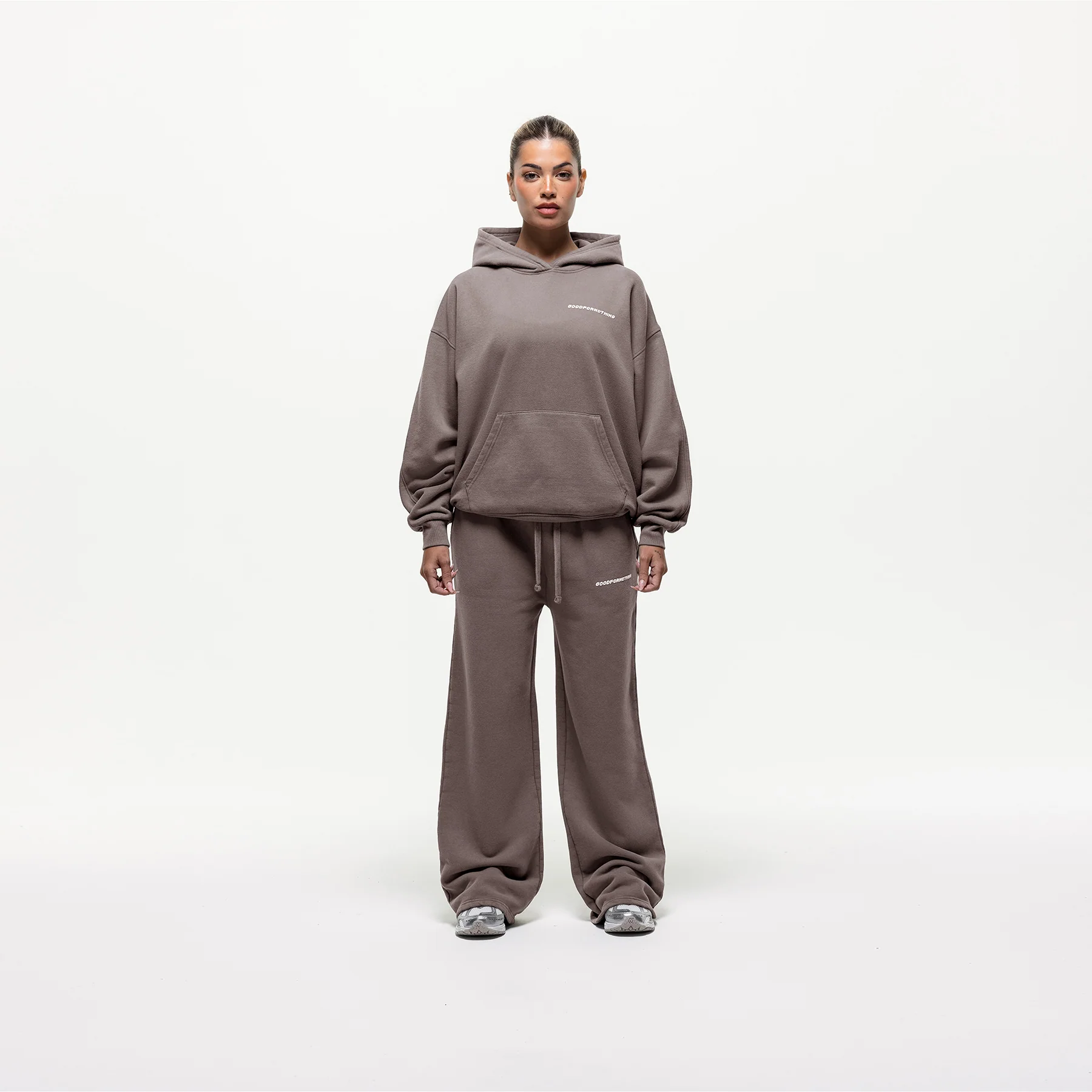 Vintage Washed Taupe Hoodie - Image 3