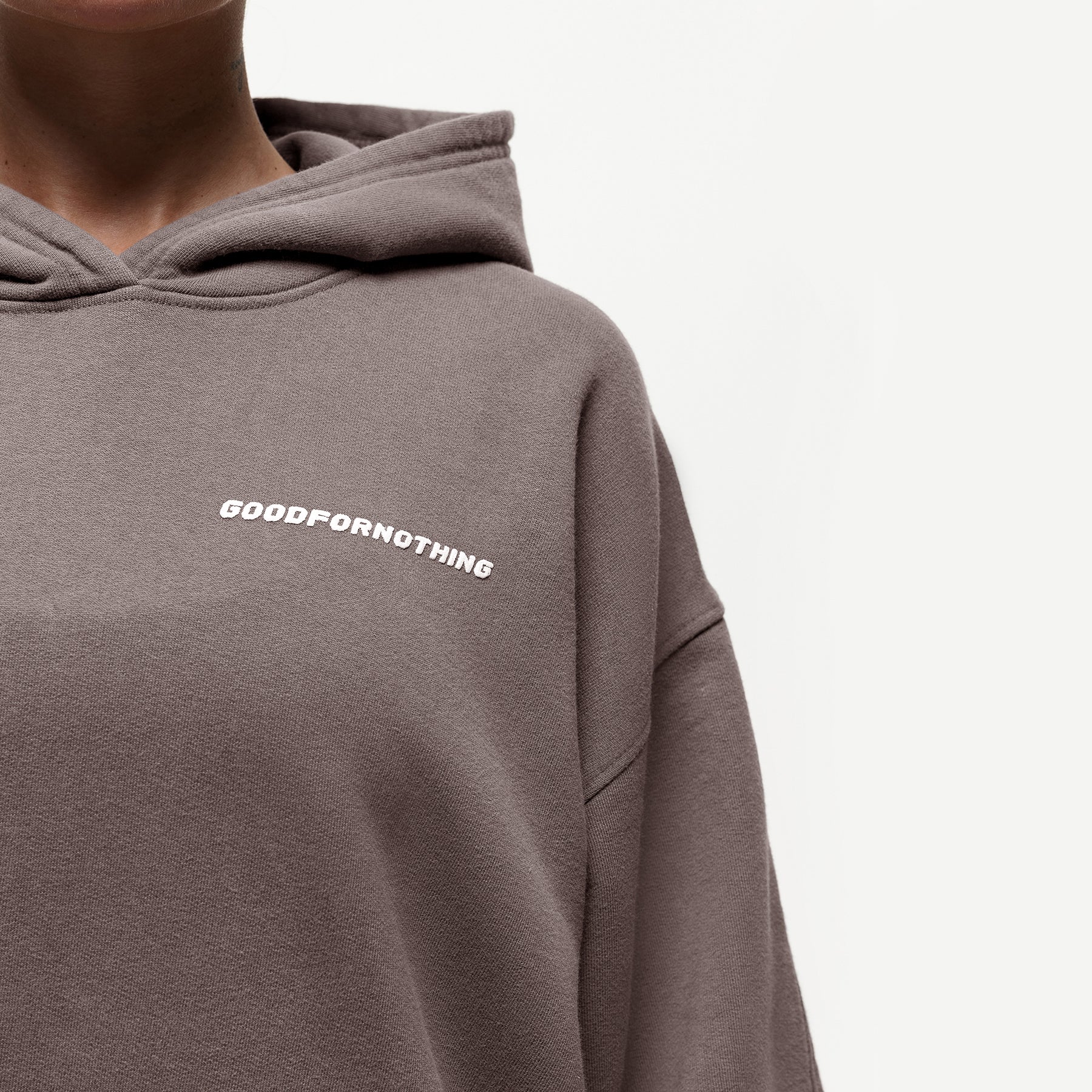 Vintage Washed Taupe Hoodie - Image 4