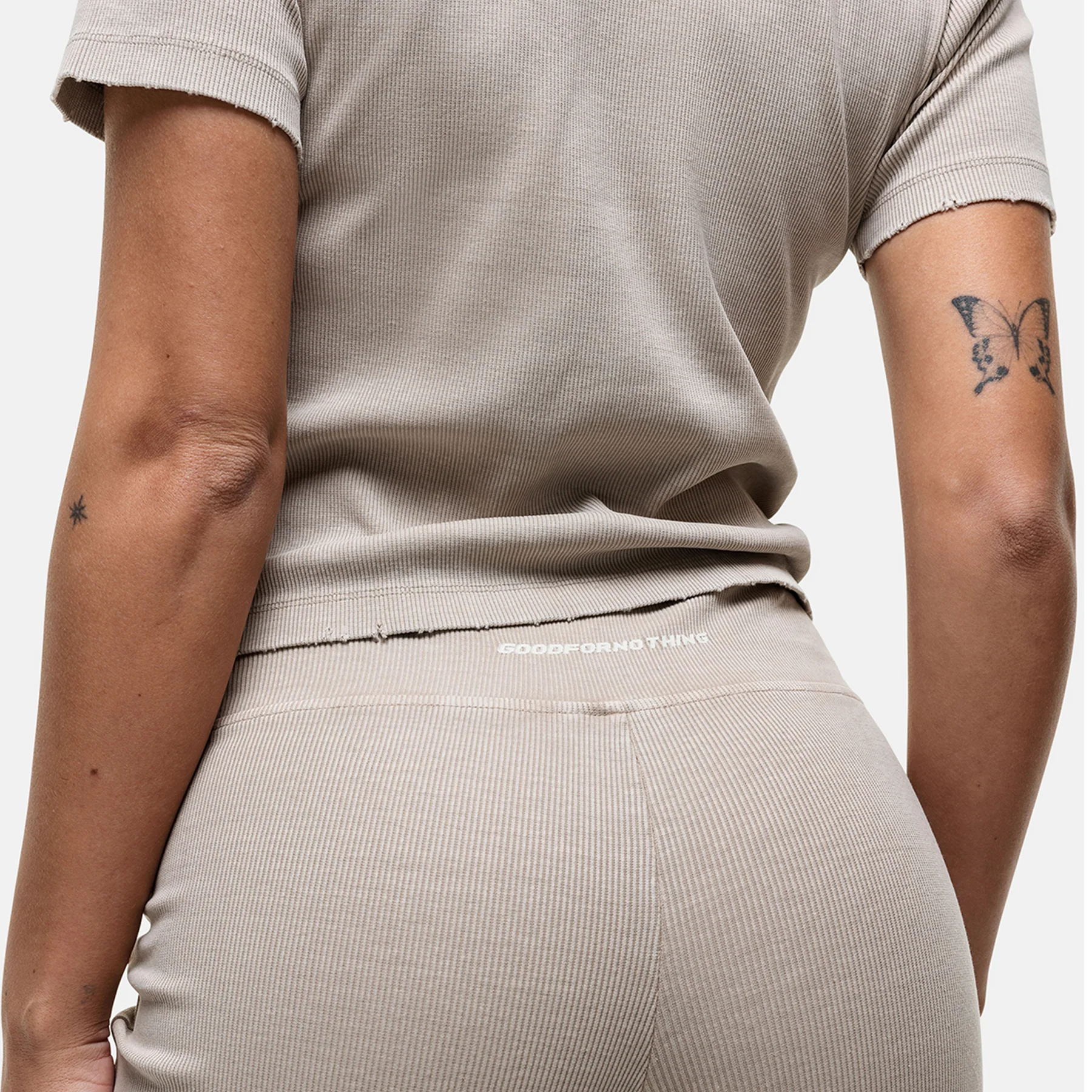 Ribbed Stone Flared Leggings - Image 6