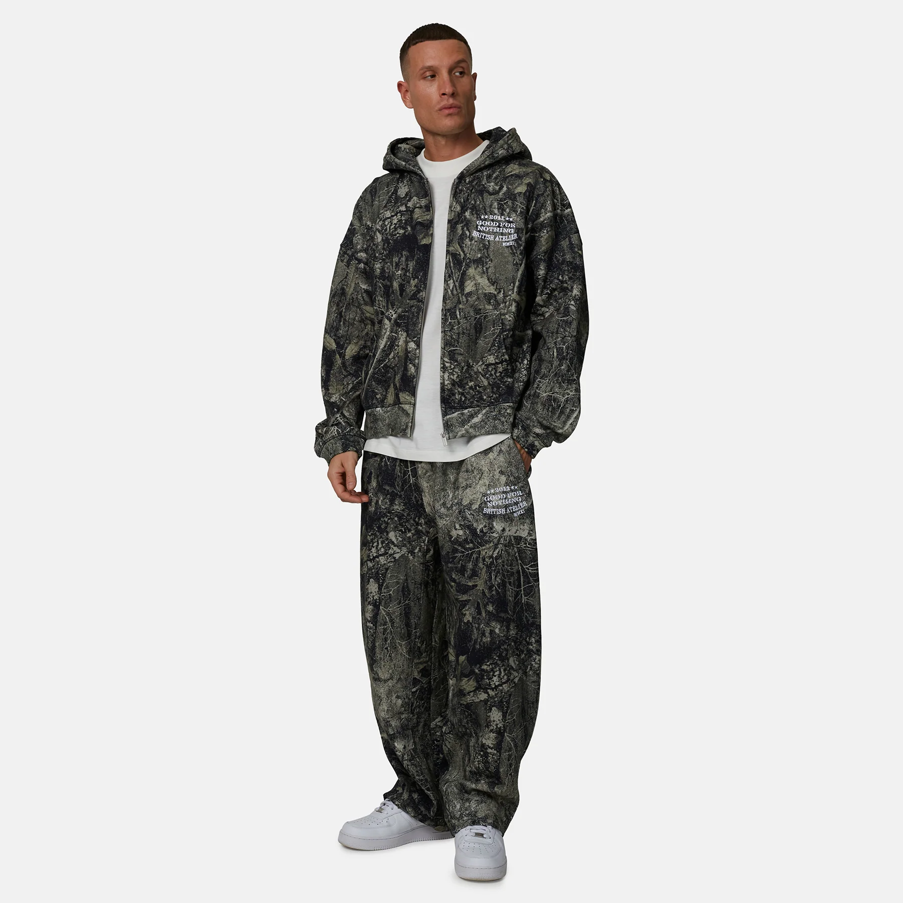 Icarus Camo Green Zip Hoodie - Image 3