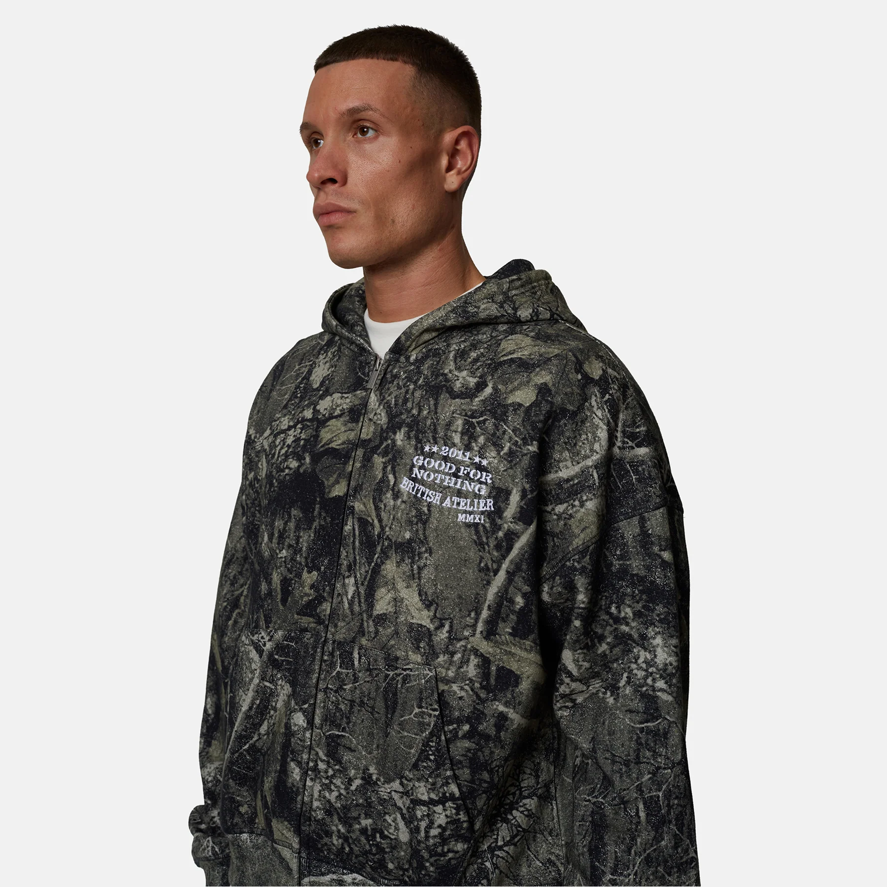 Icarus Camo Green Zip Hoodie - Image 4