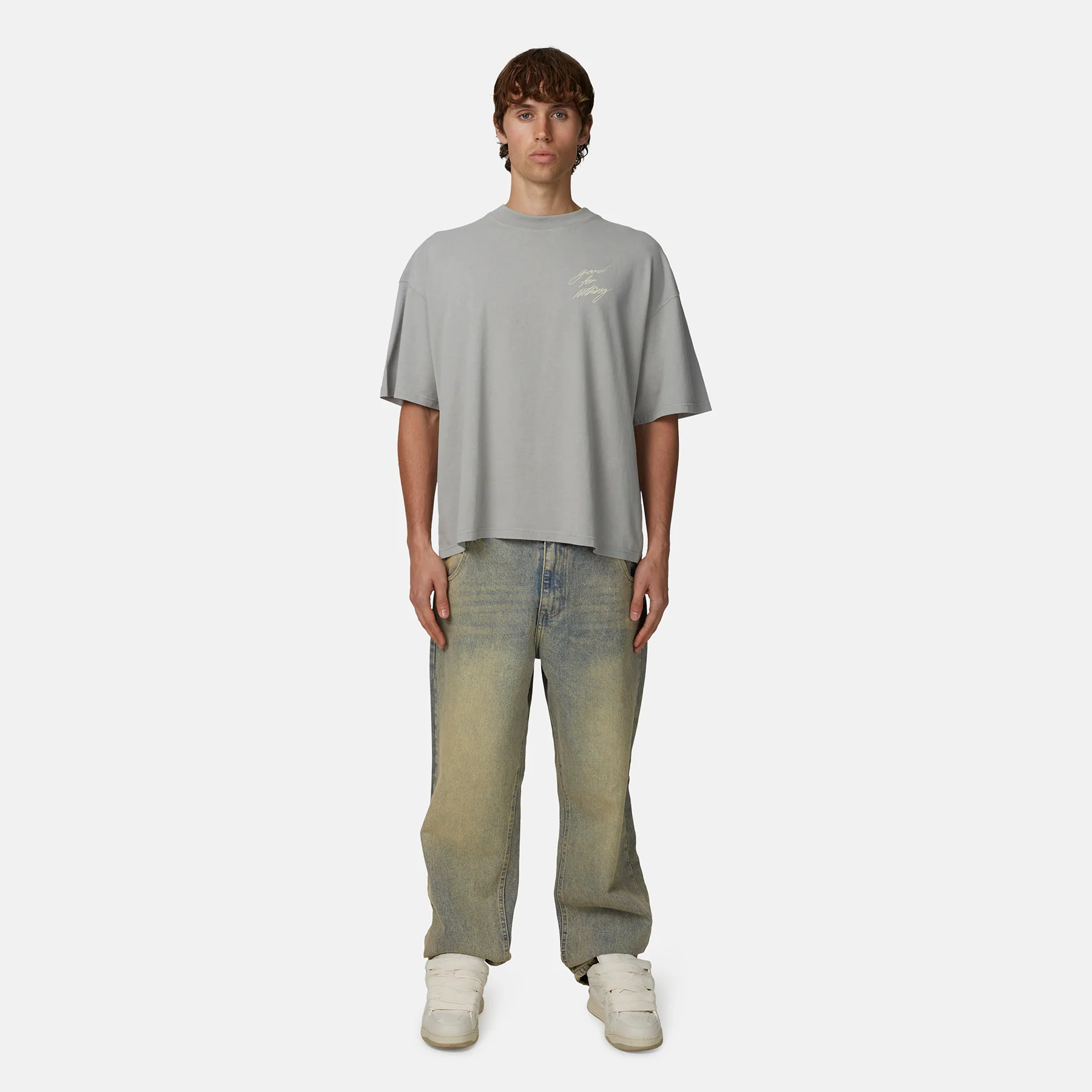 Fragment Butterfly Washed Grey T-shirt - Image 4