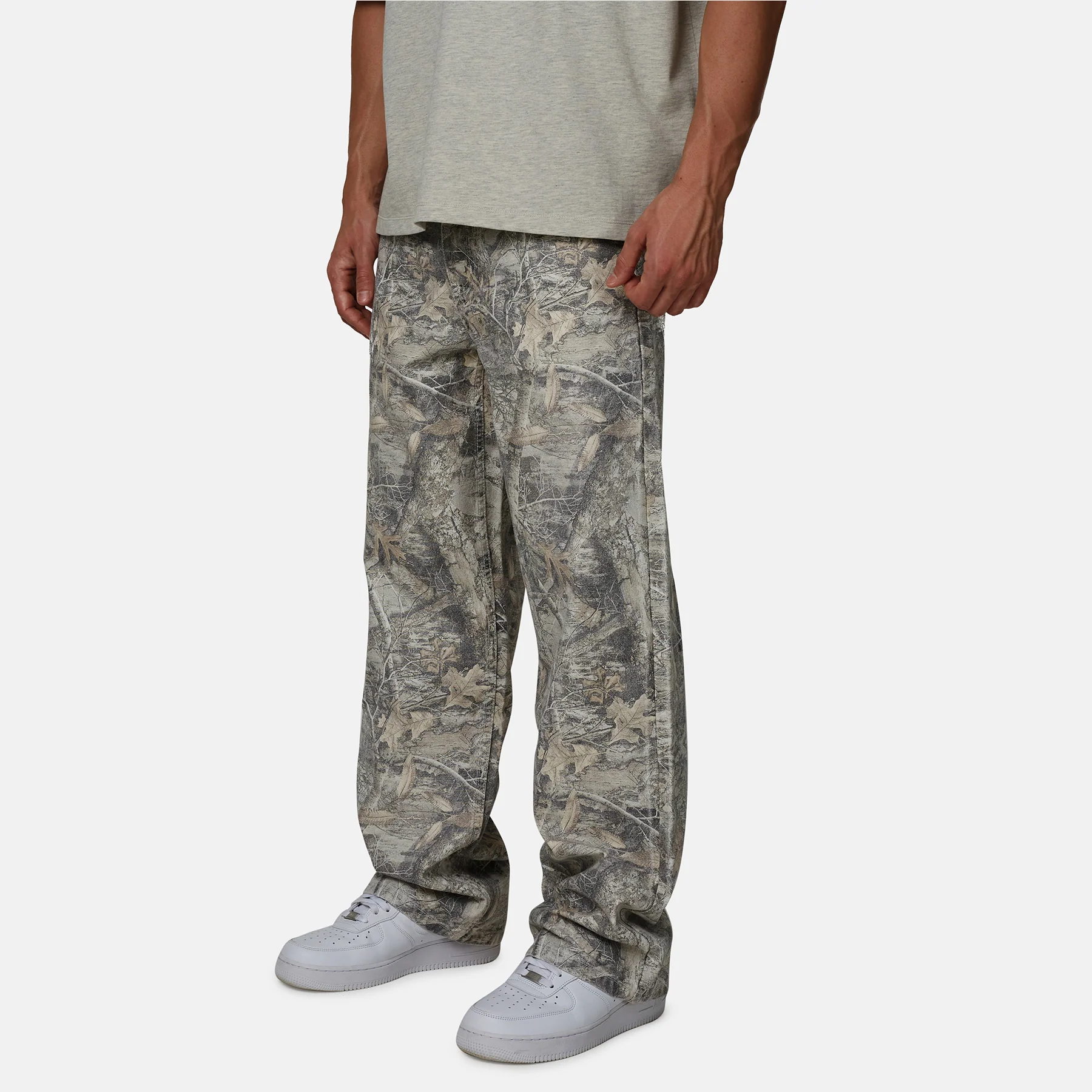 Woodland Camo Cream Denim Jeans - Image 2